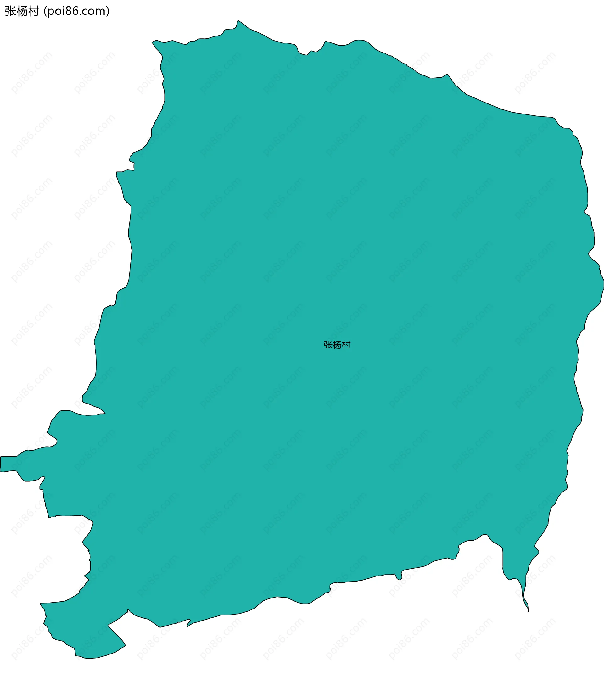 张杨村边界地图