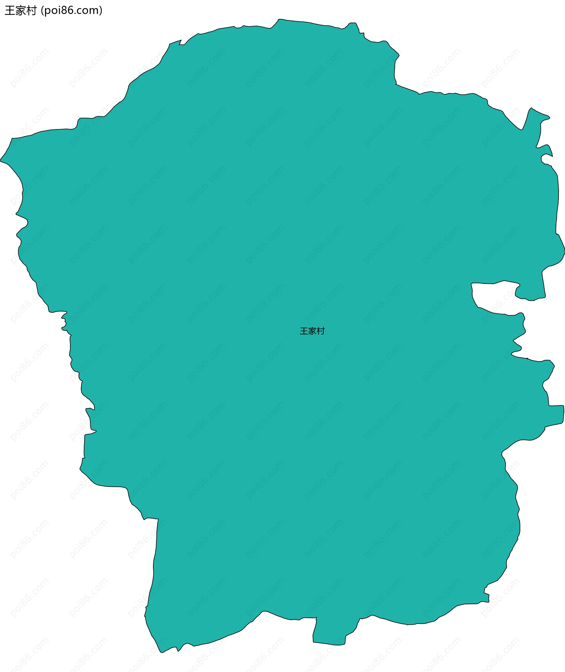 王家村边界地图
