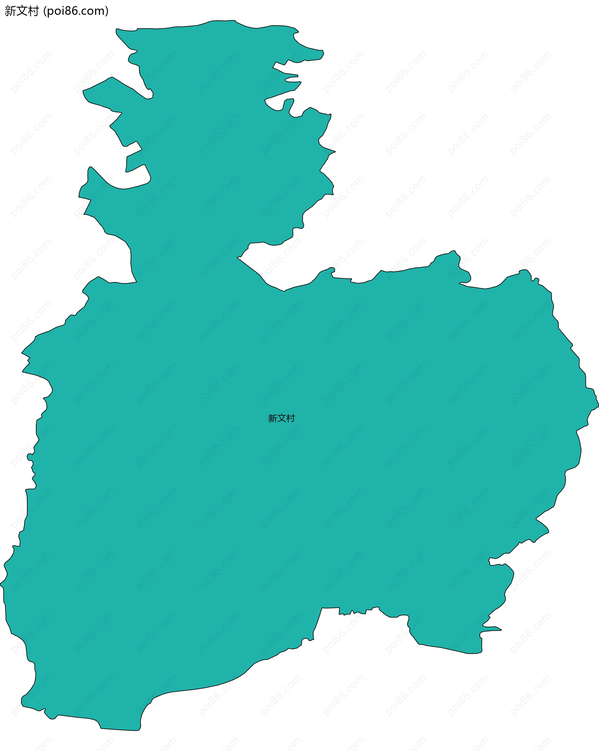新文村边界地图