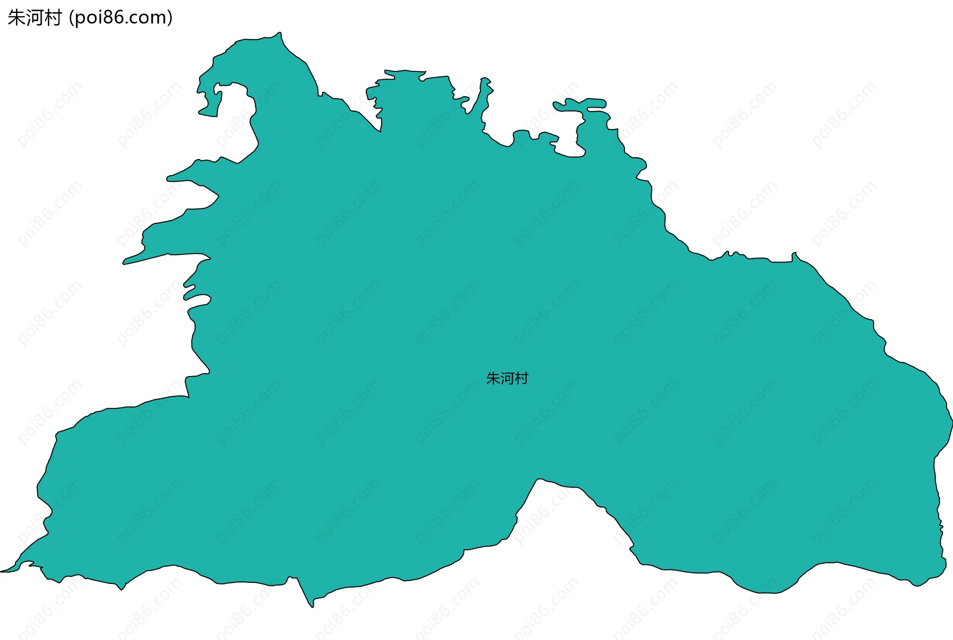 朱河村边界地图