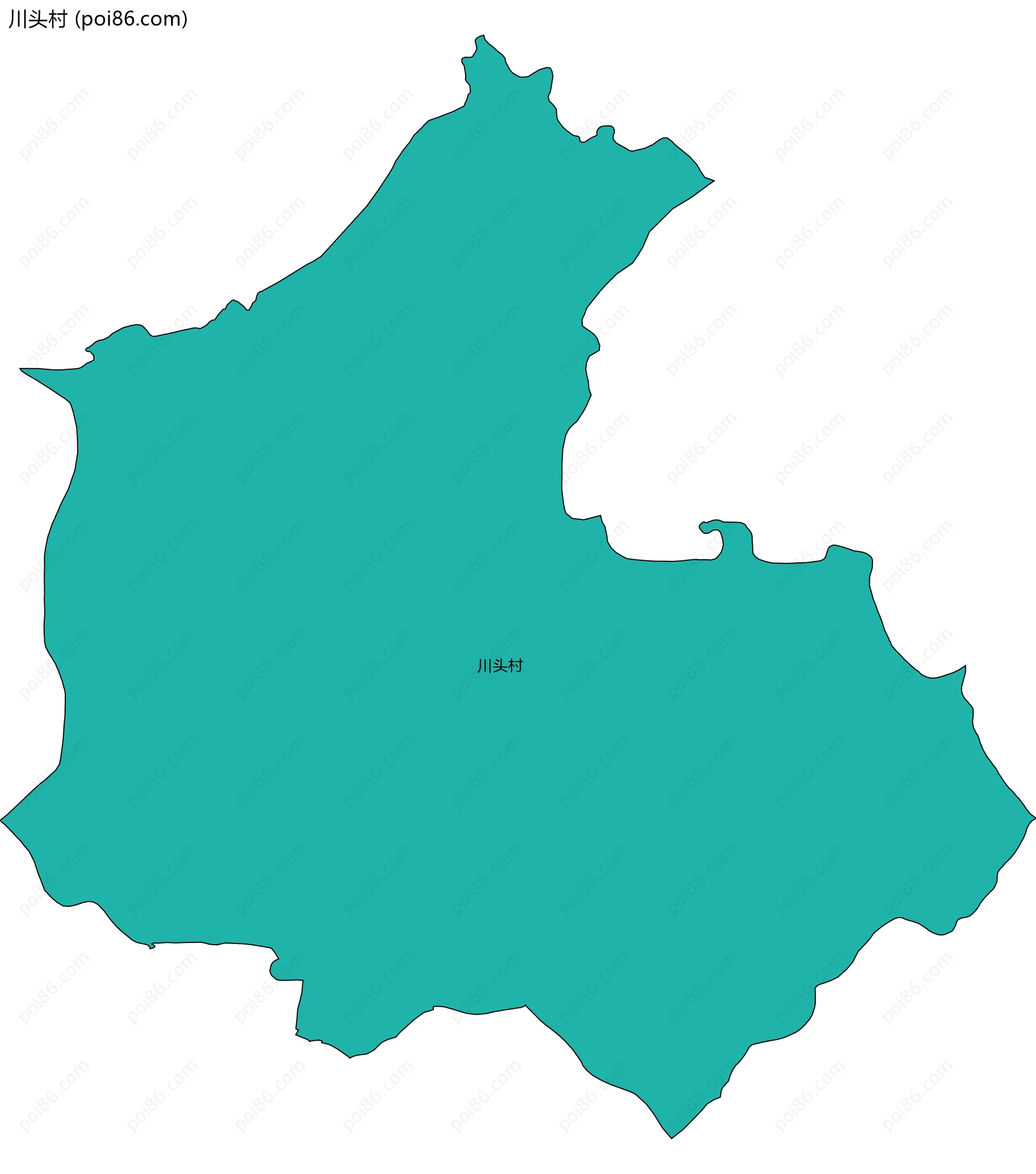 川头村边界地图