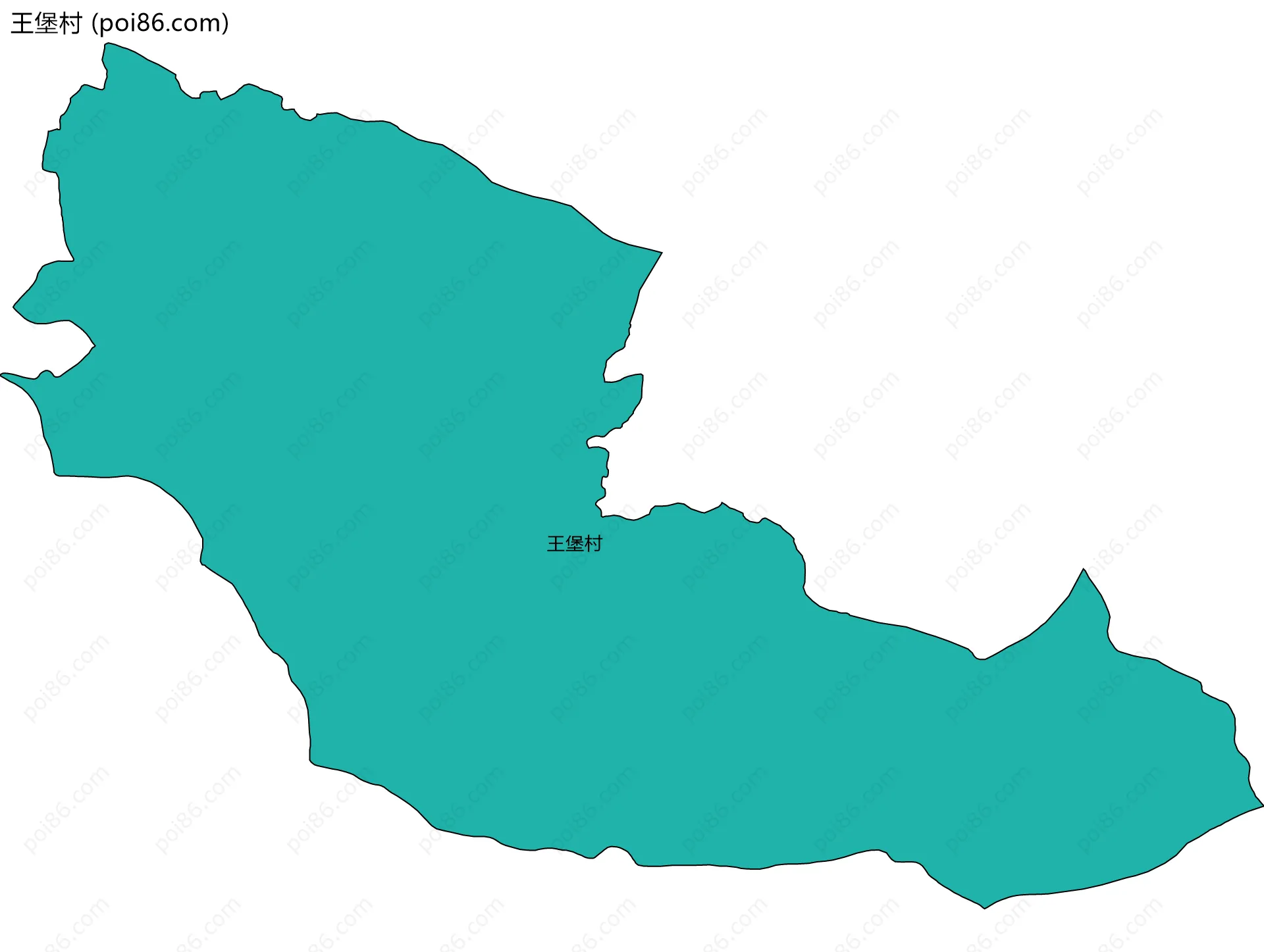 王堡村边界地图