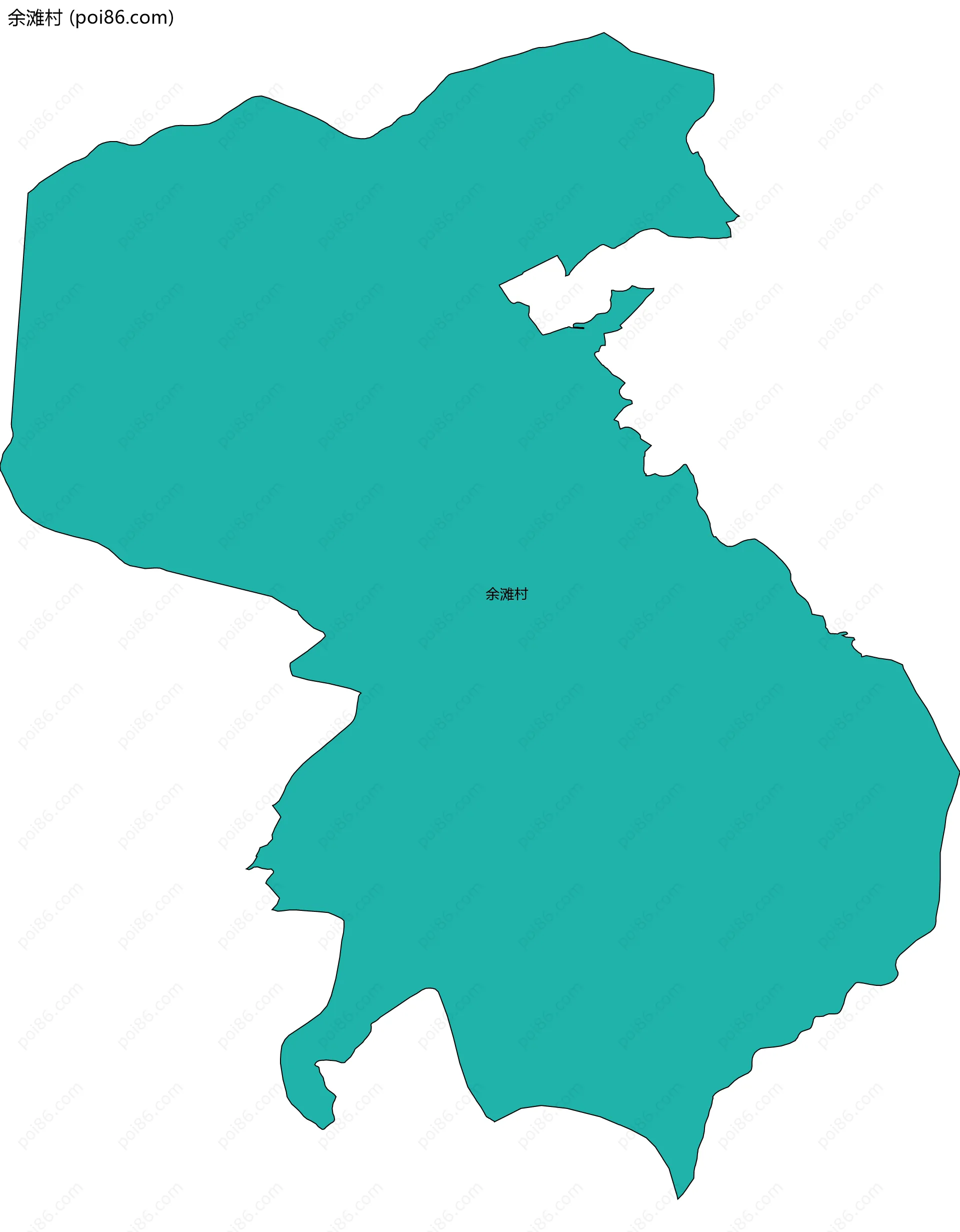 余滩村边界地图