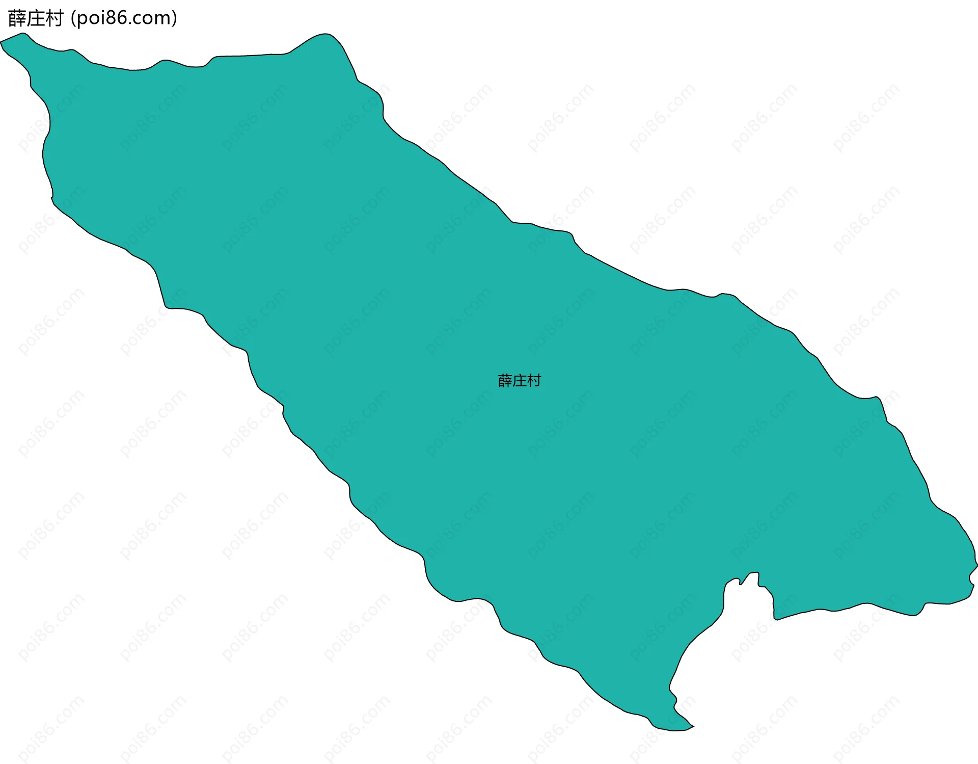 薛庄村边界地图