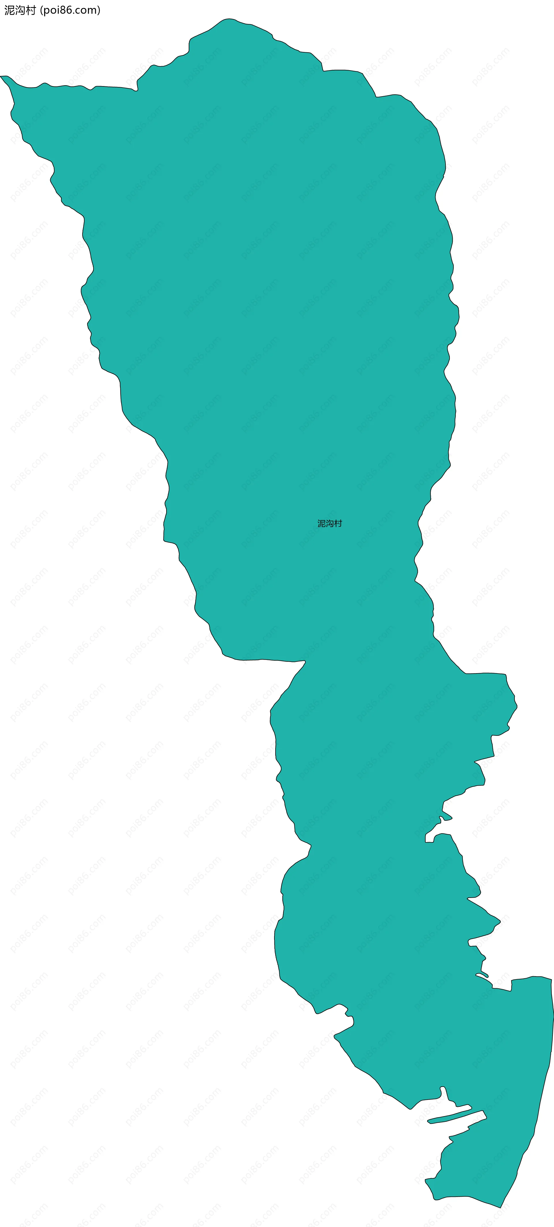 泥沟村边界地图