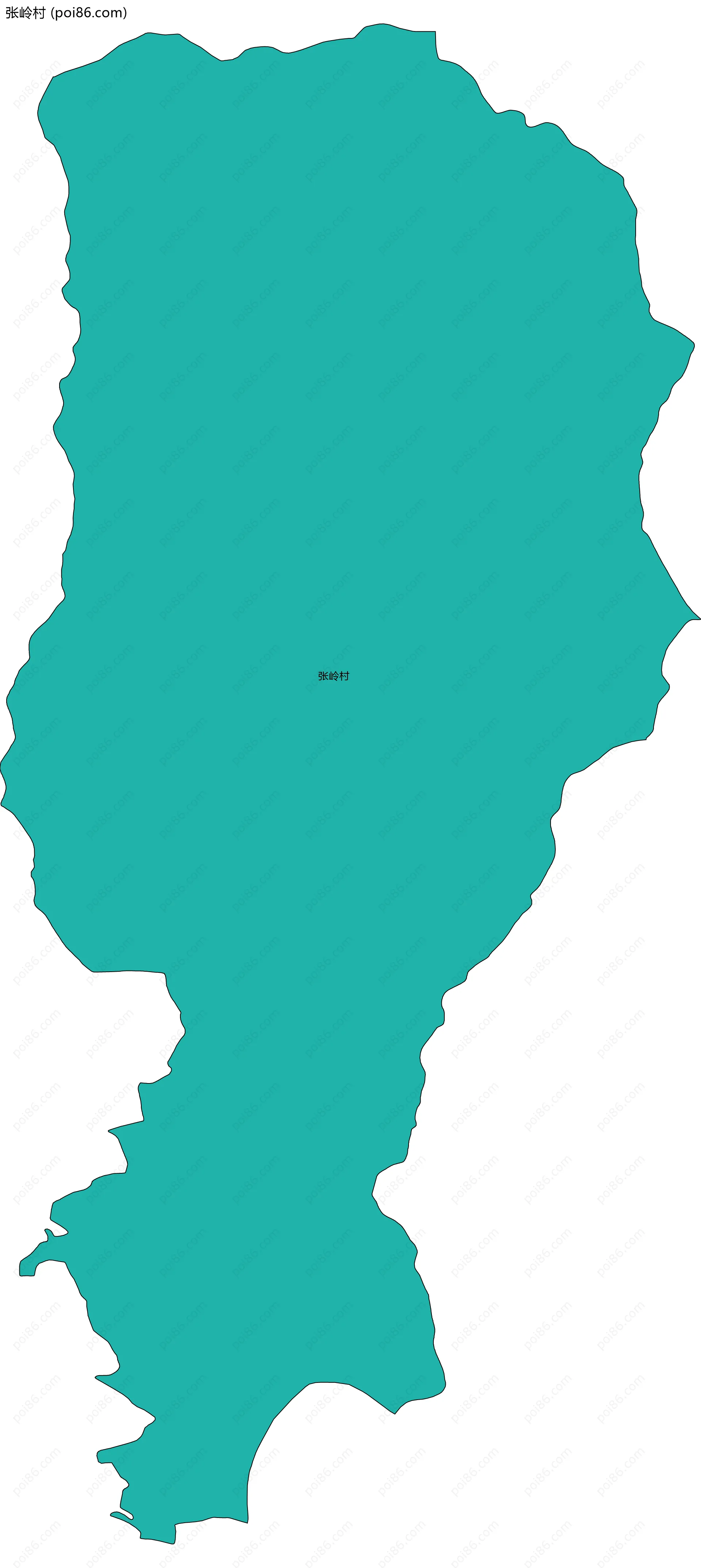 张岭村边界地图