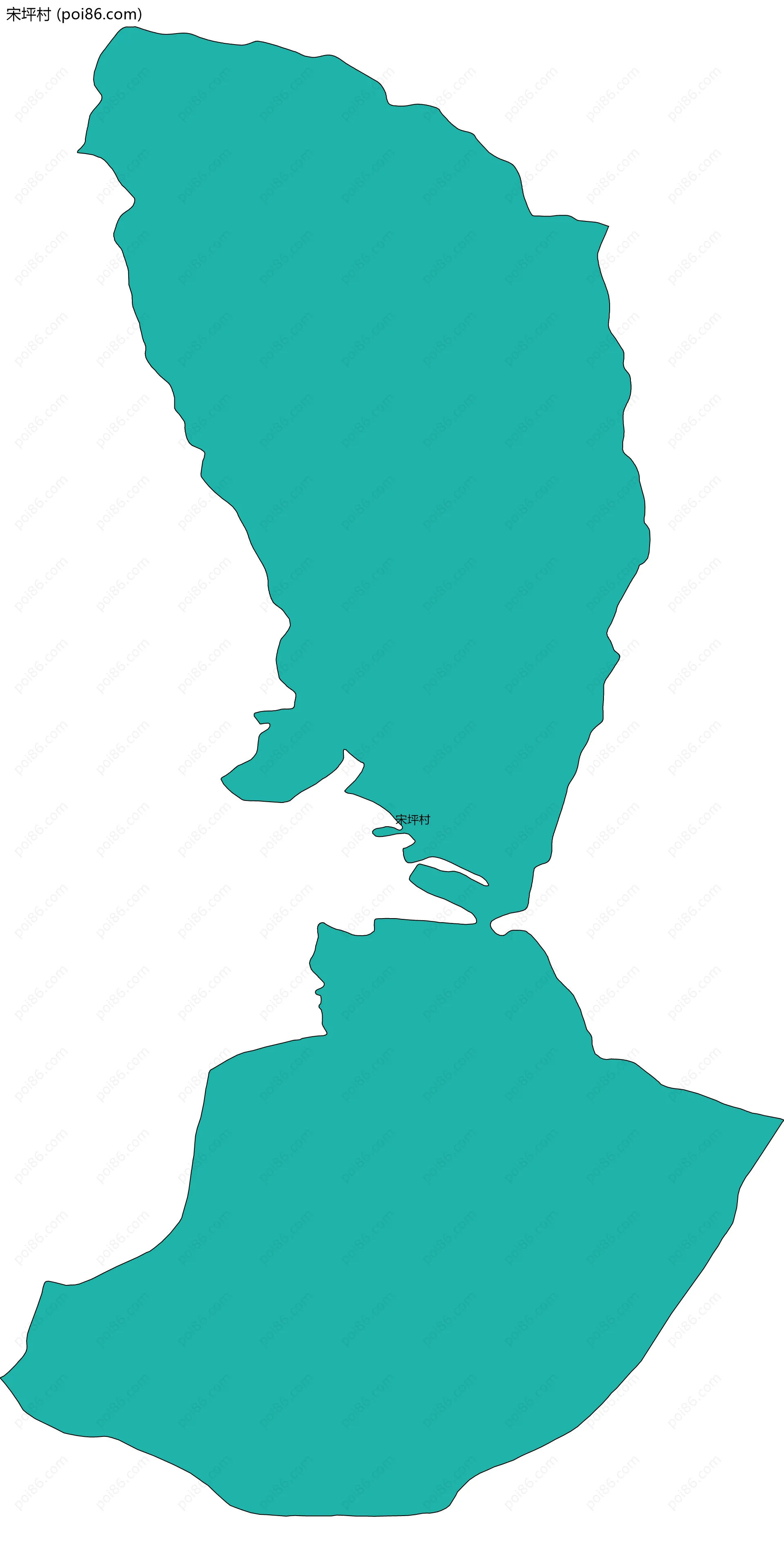 宋坪村边界地图