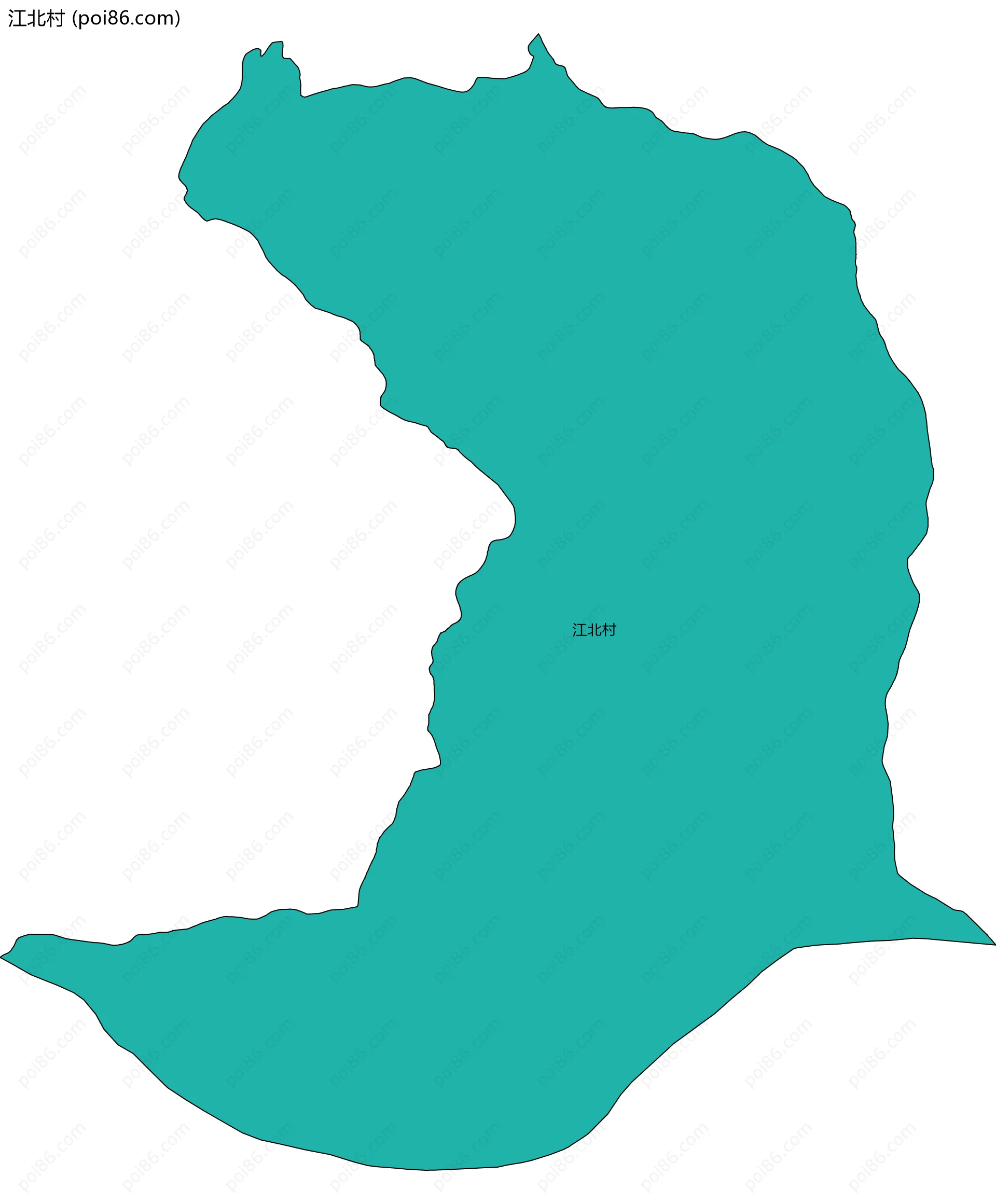 江北村边界地图