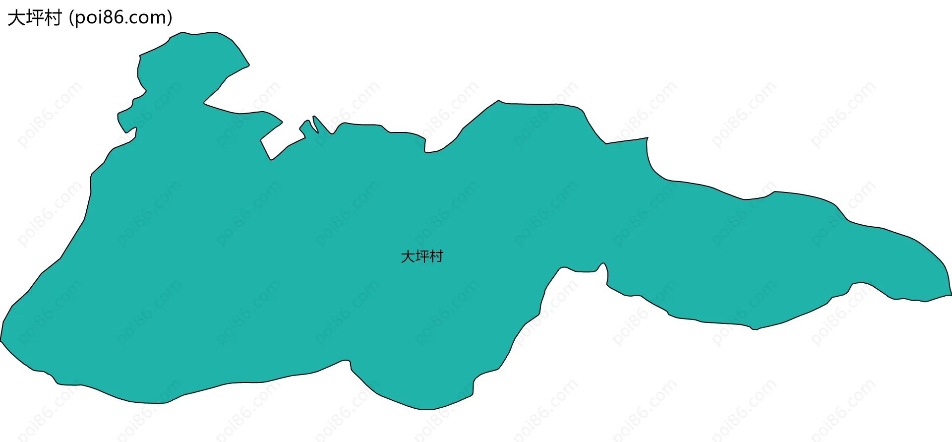 大坪村边界地图