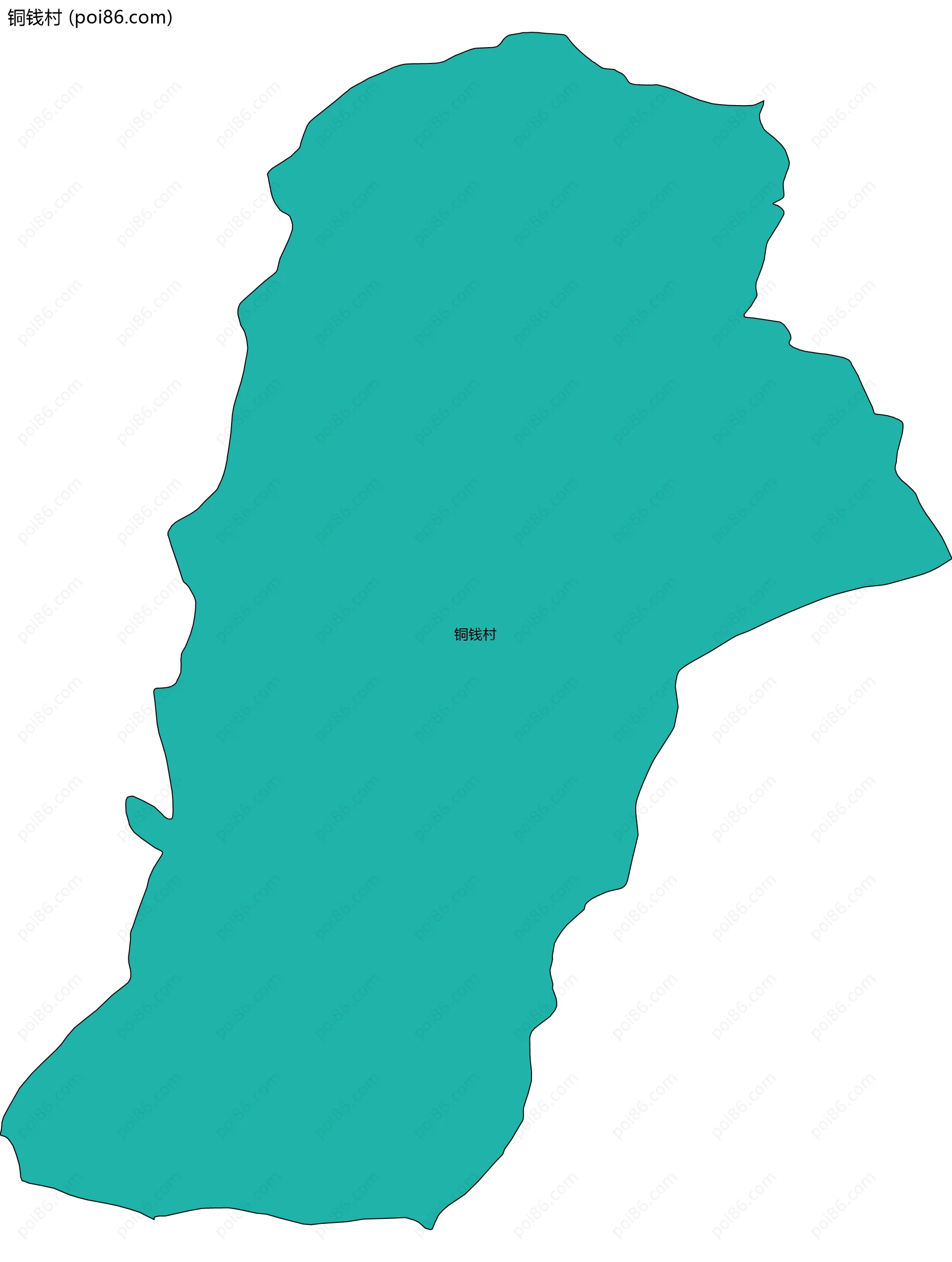 铜钱村边界地图