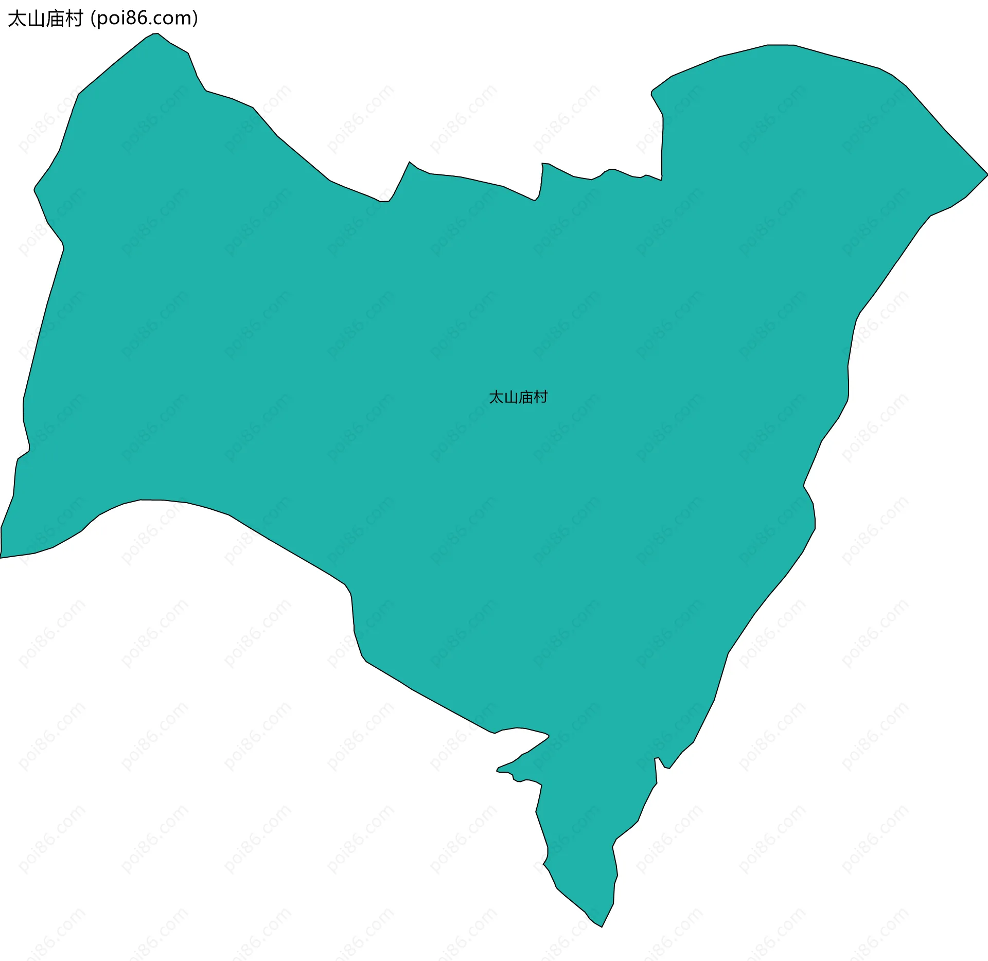 太山庙村边界地图