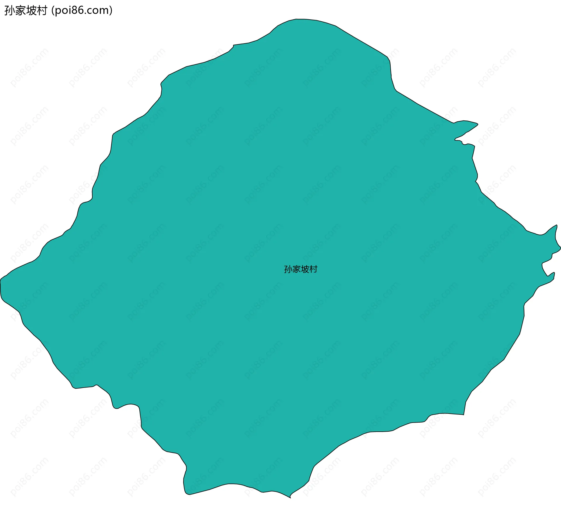 孙家坡村边界地图
