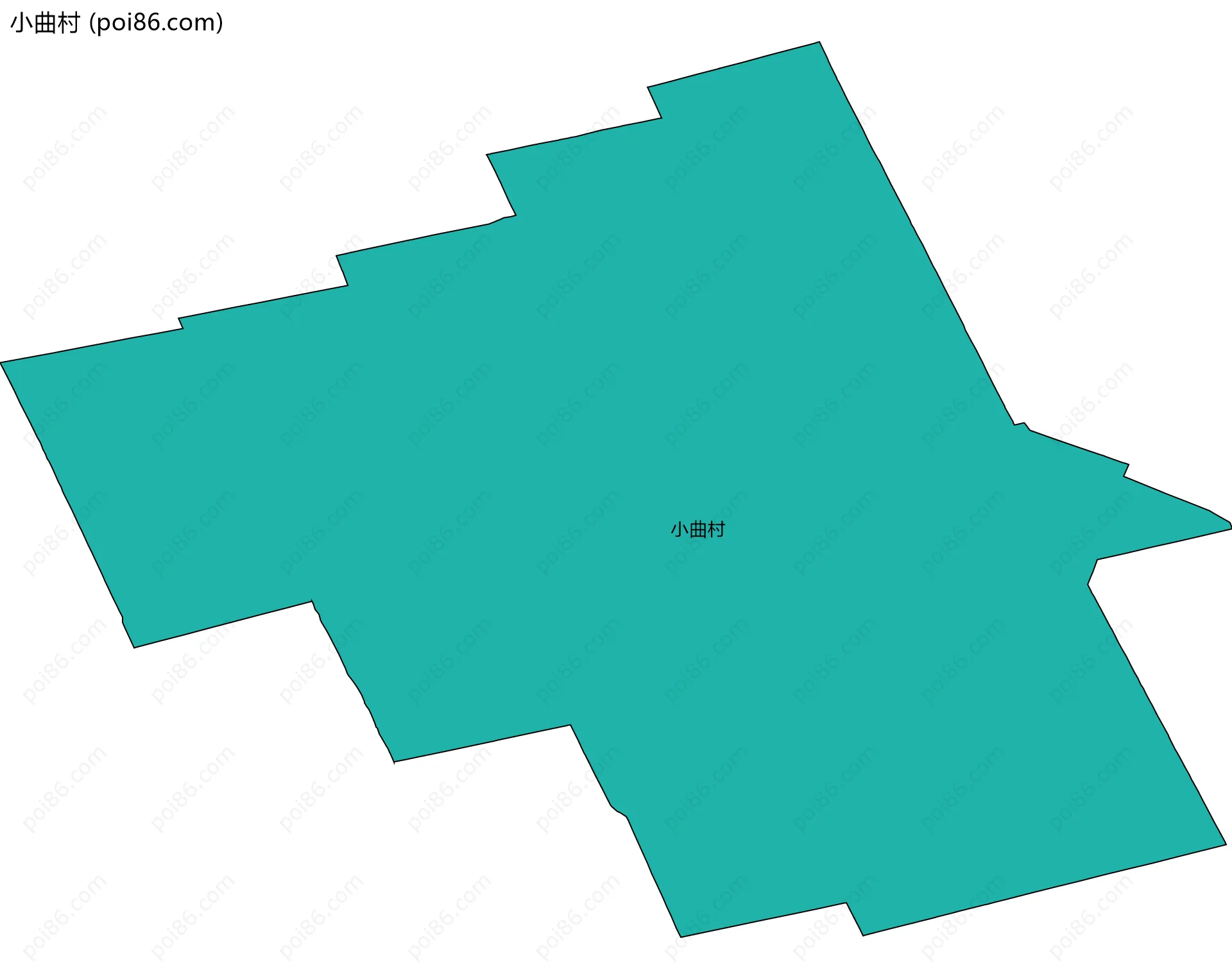 小曲村边界地图
