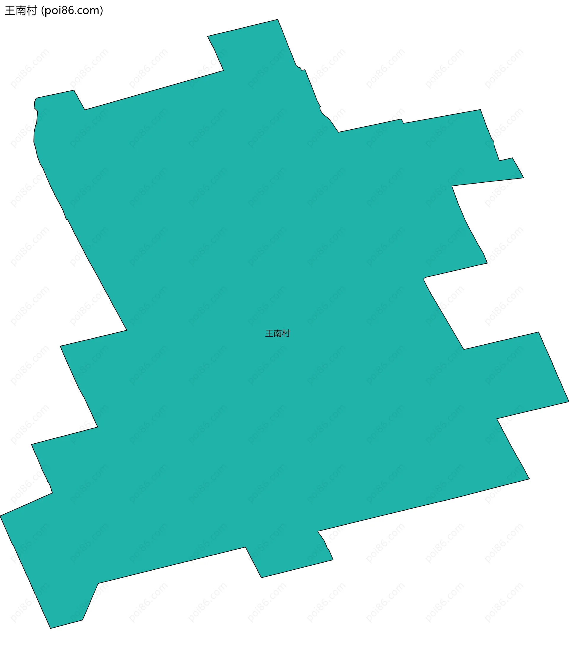 王南村边界地图