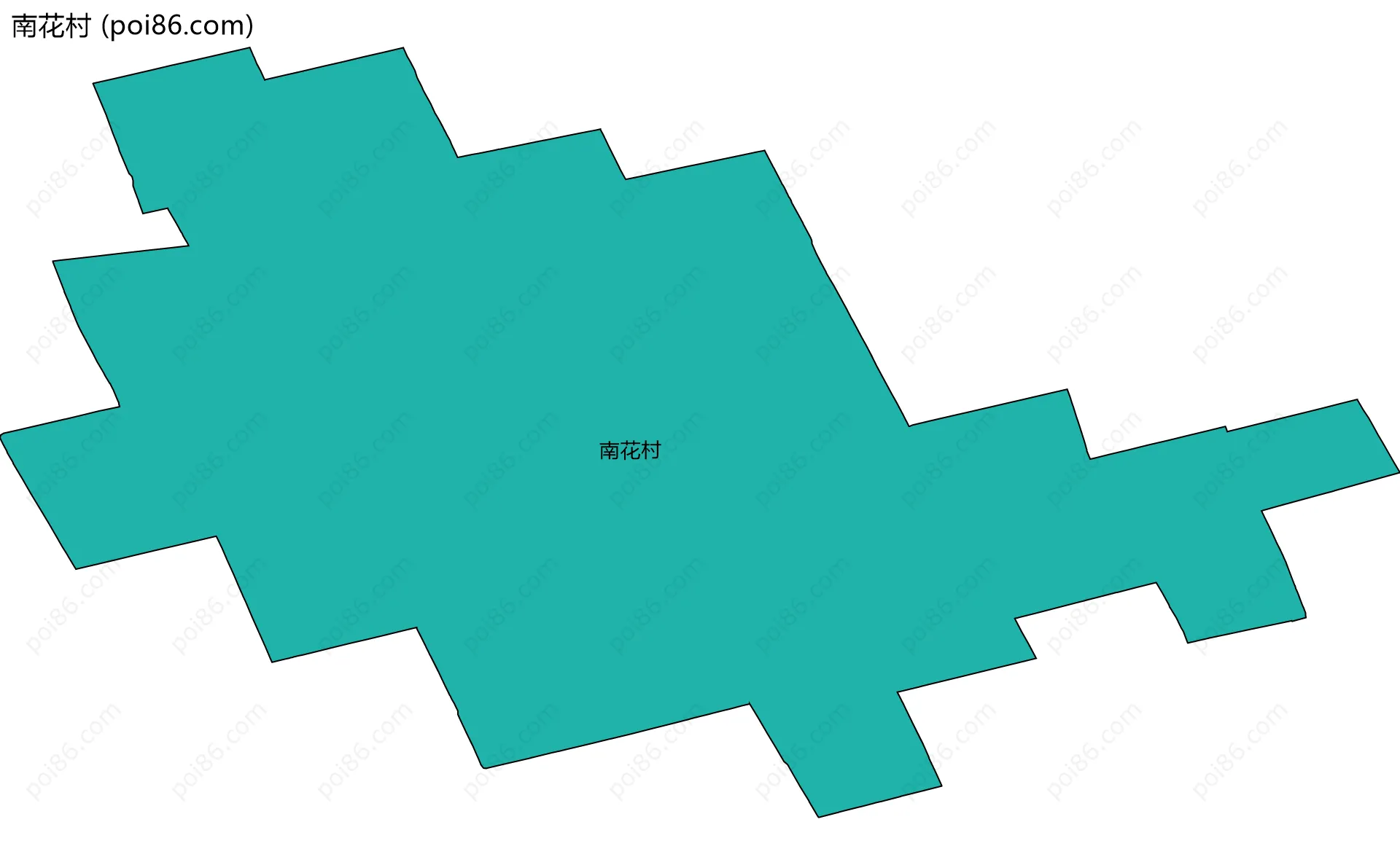 南花村边界地图