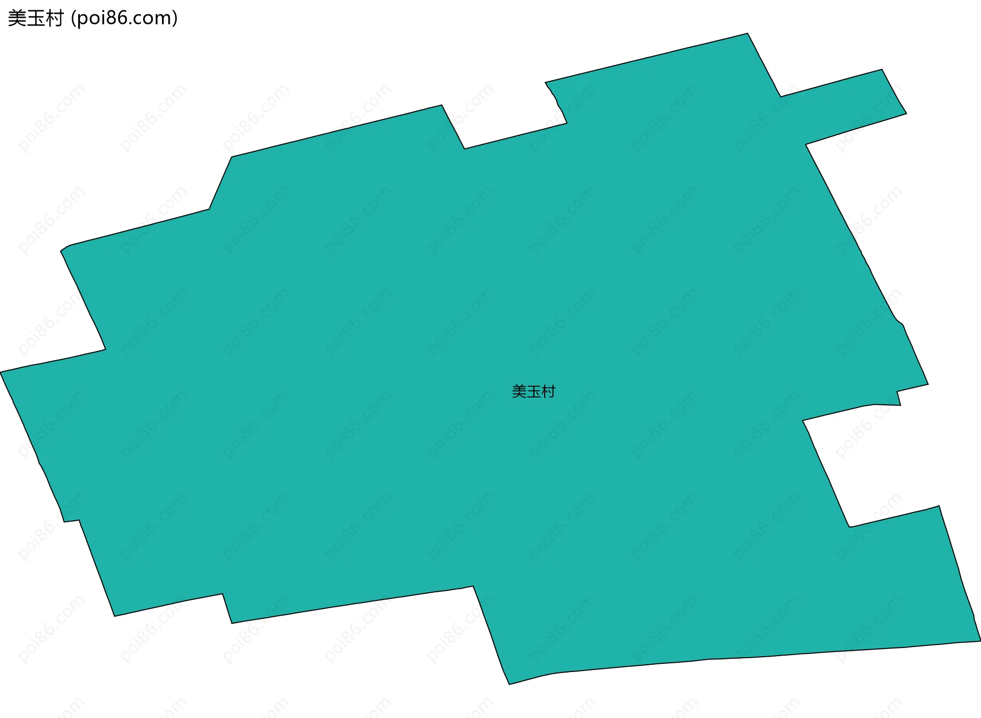 美玉村边界地图
