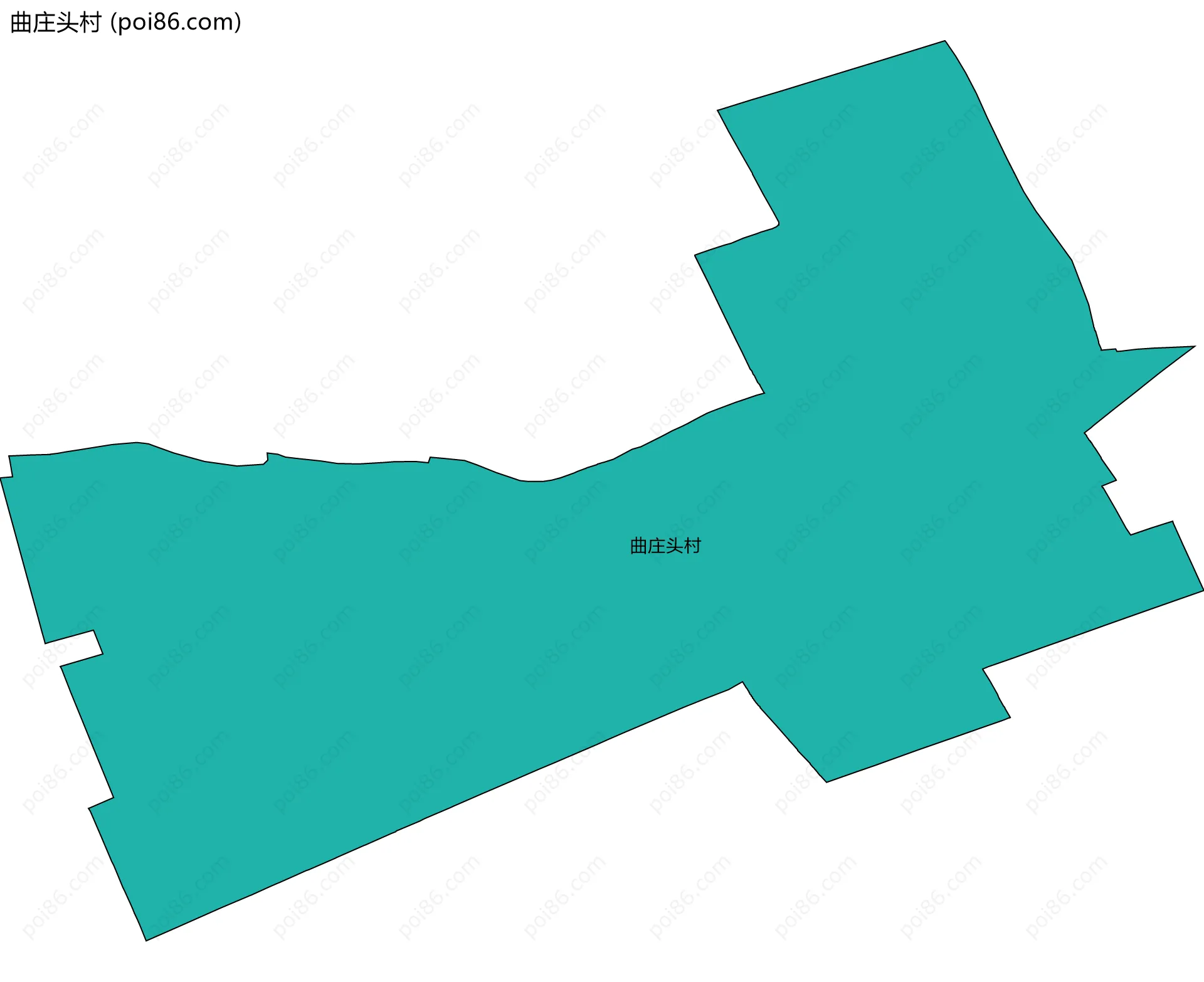 曲庄头村边界地图