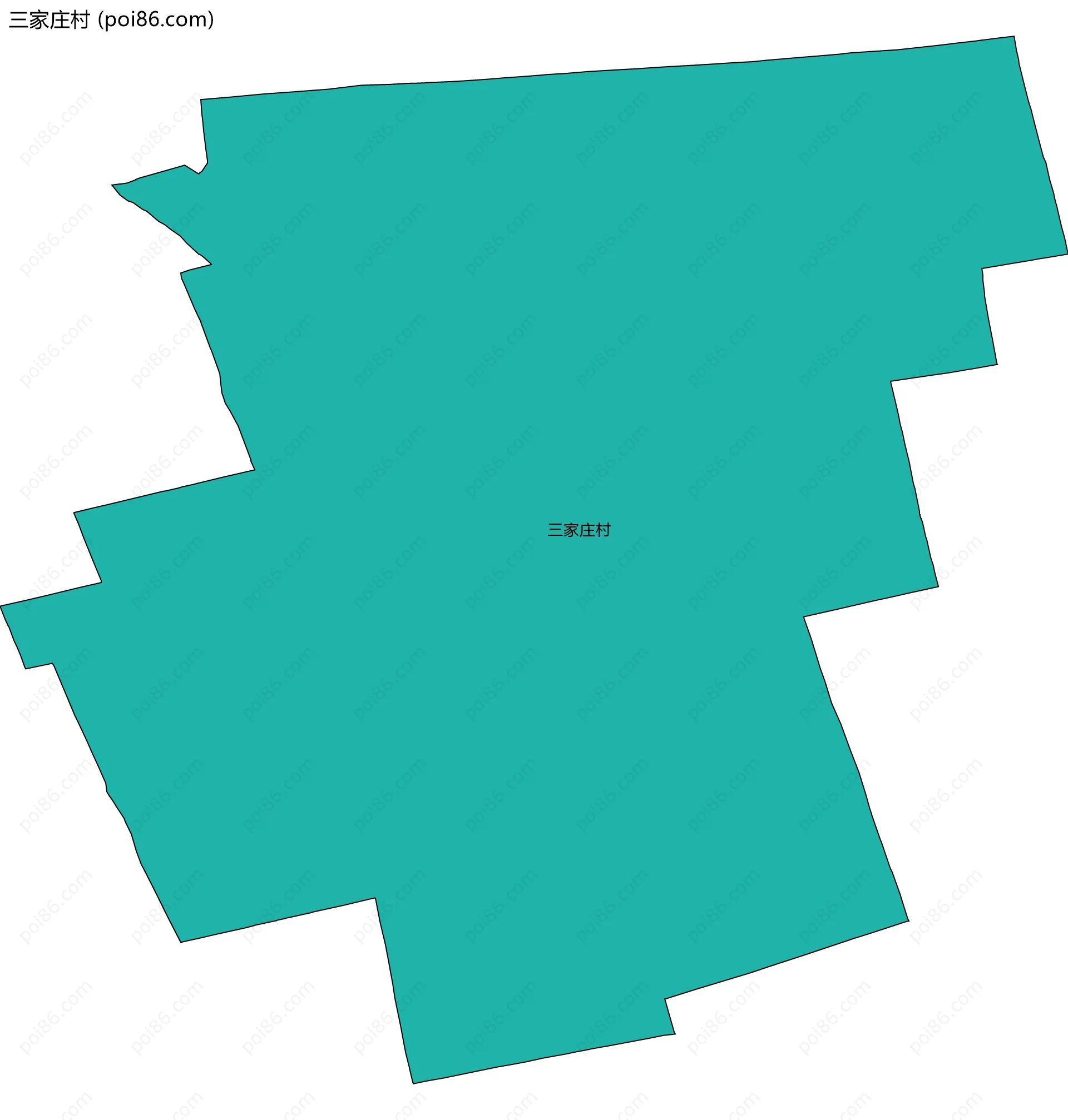 三家庄村边界地图
