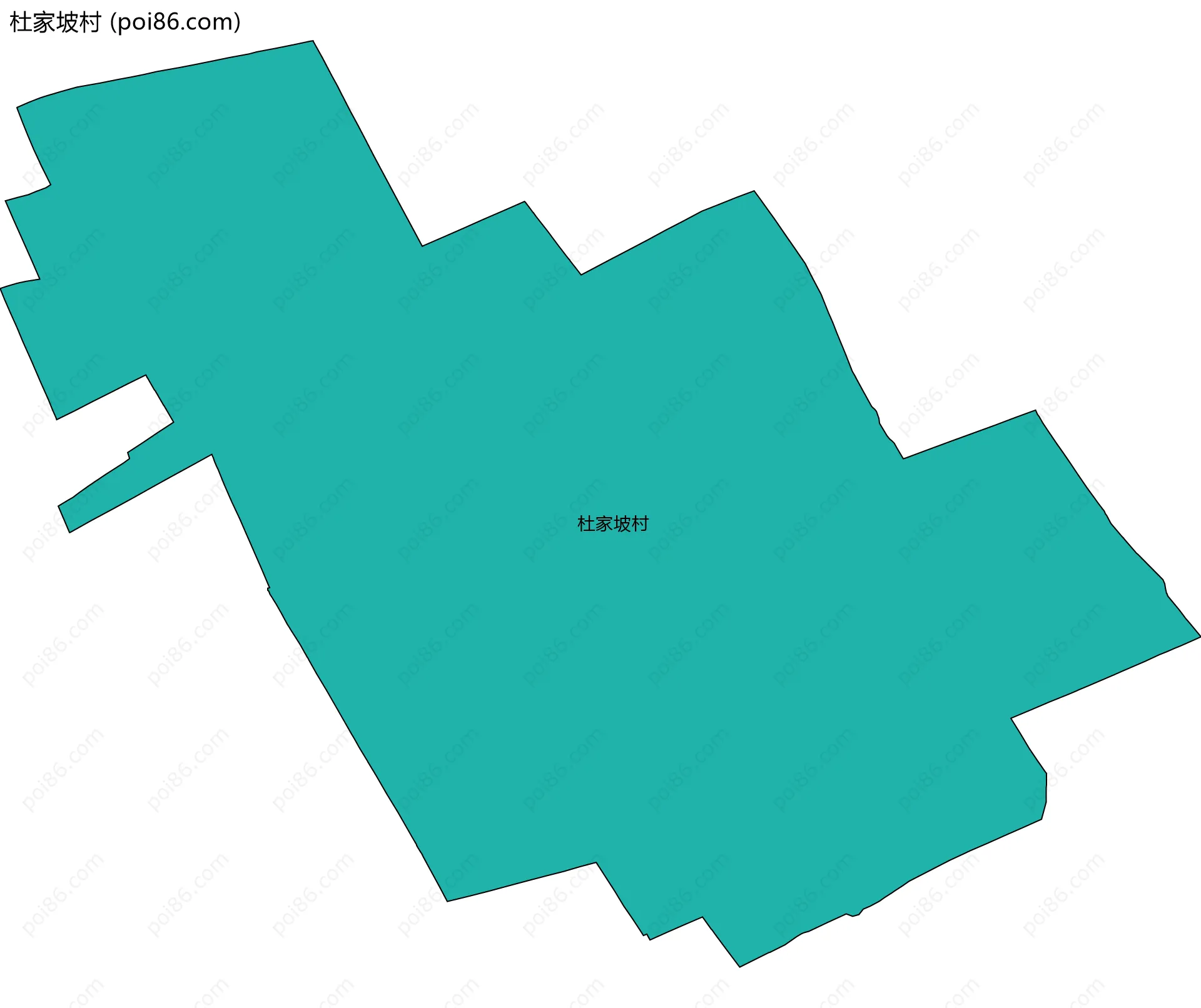 杜家坡村边界地图