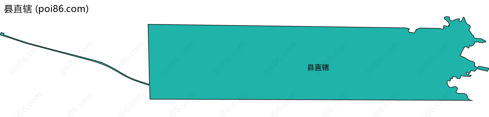 县直辖边界地图