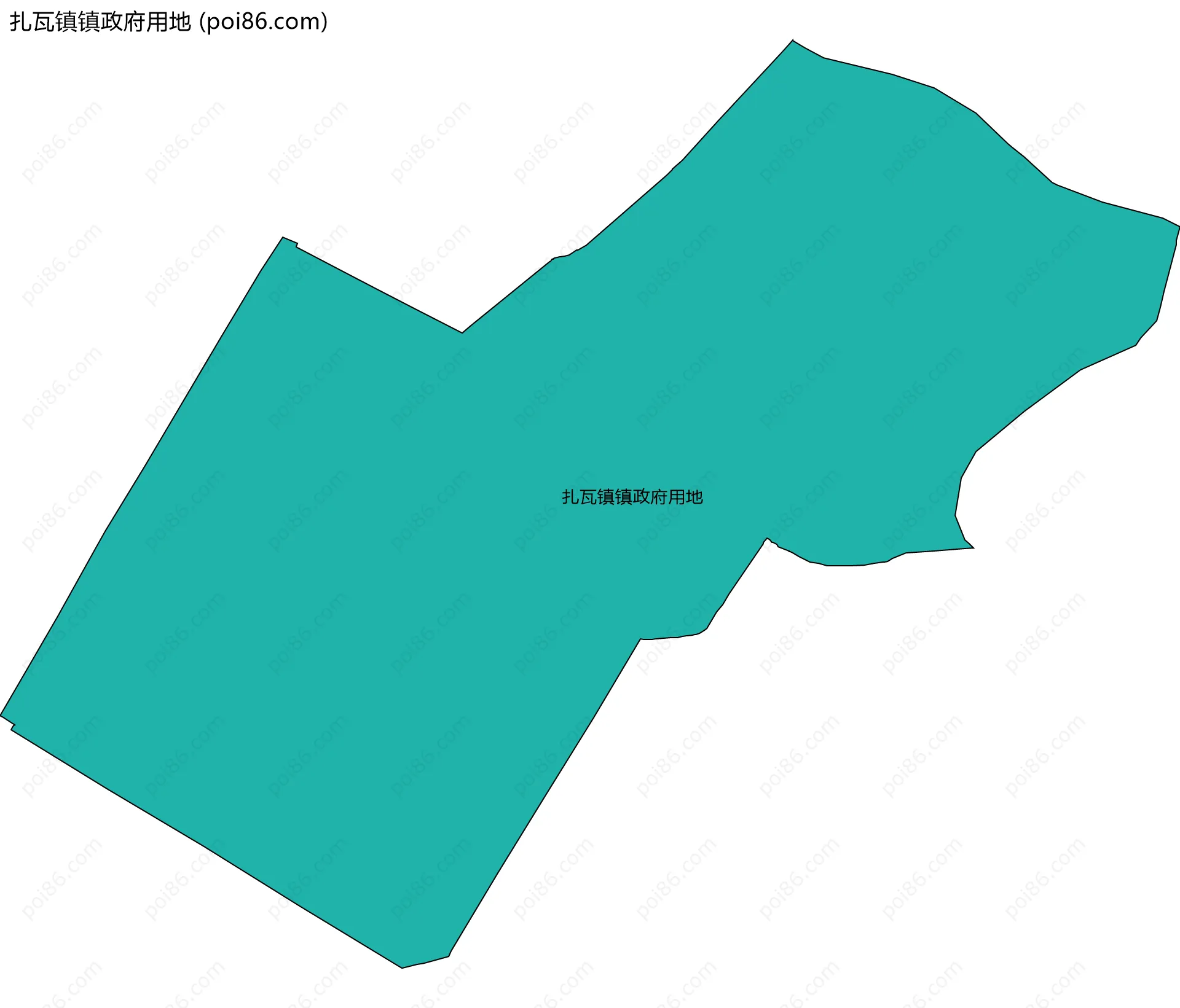 扎瓦镇镇政府用地边界地图