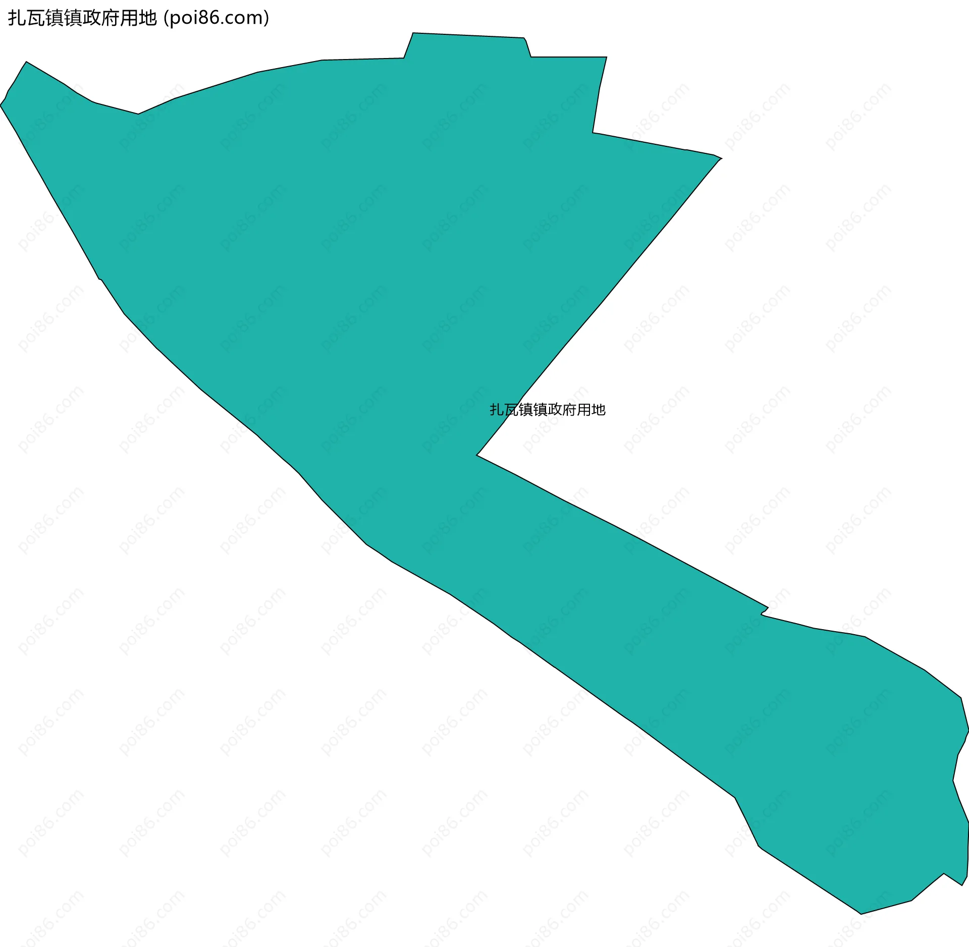 扎瓦镇镇政府用地边界地图