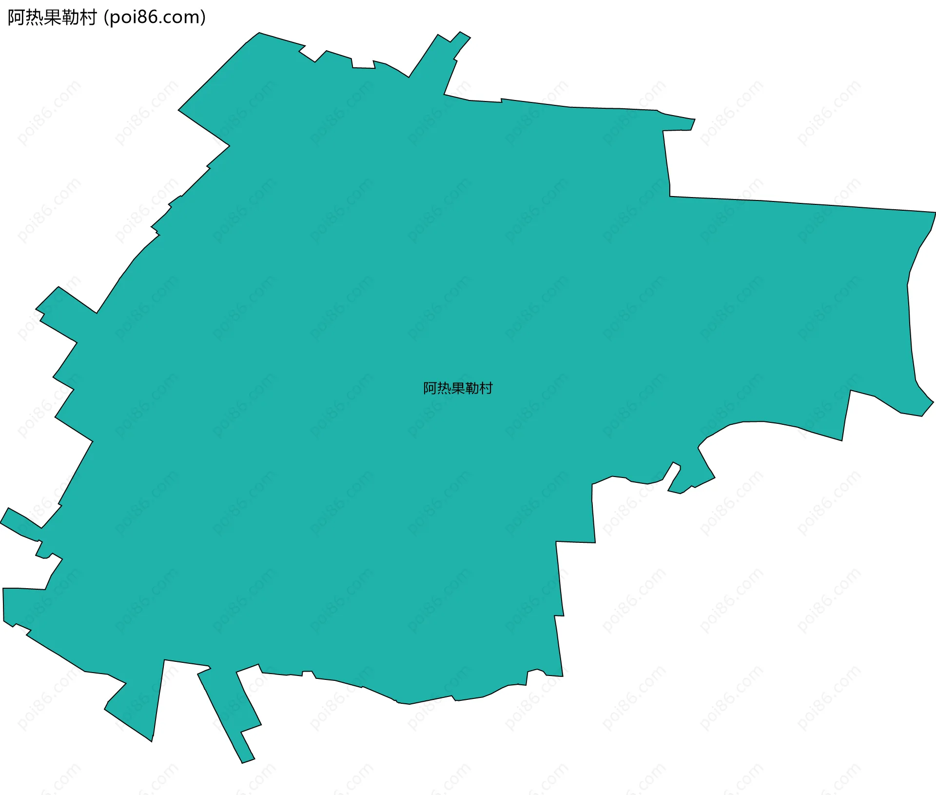 阿热果勒村边界地图