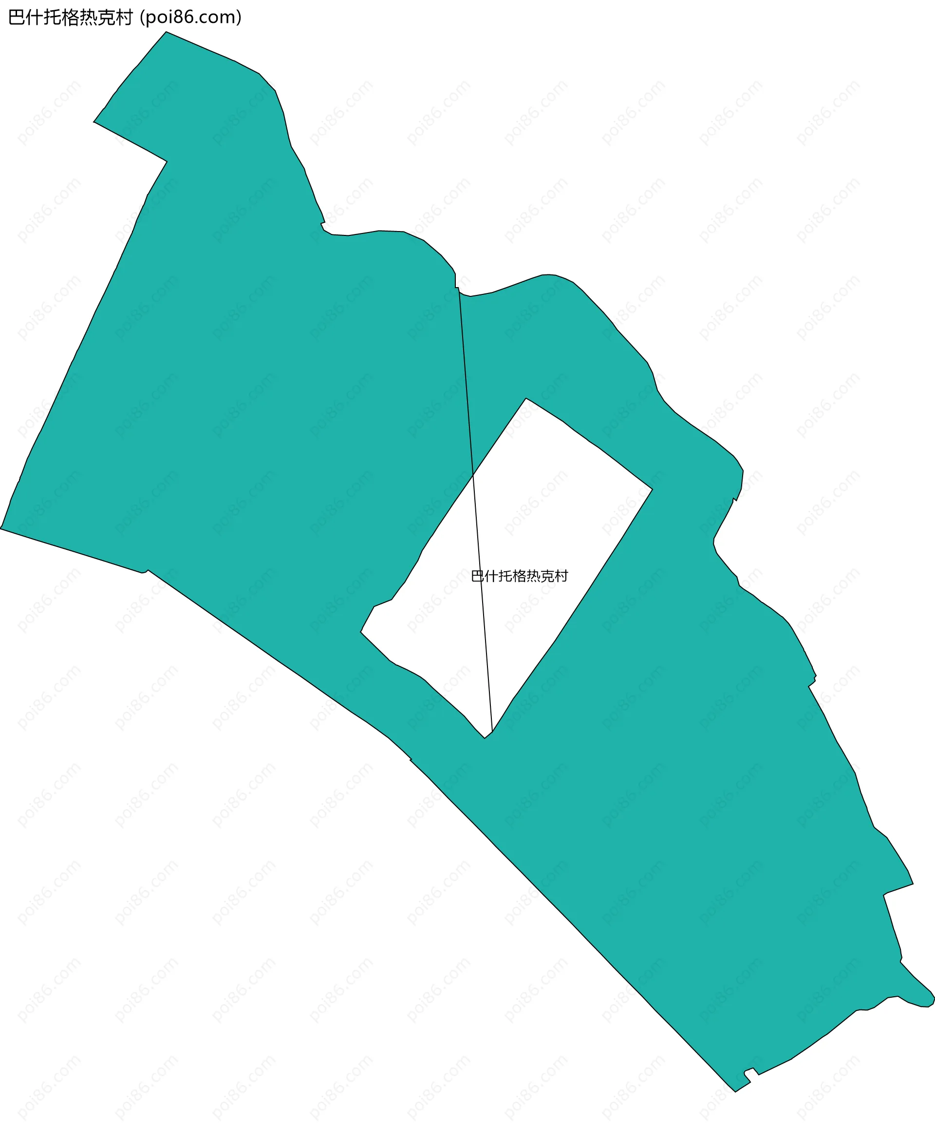 巴什托格热克村边界地图