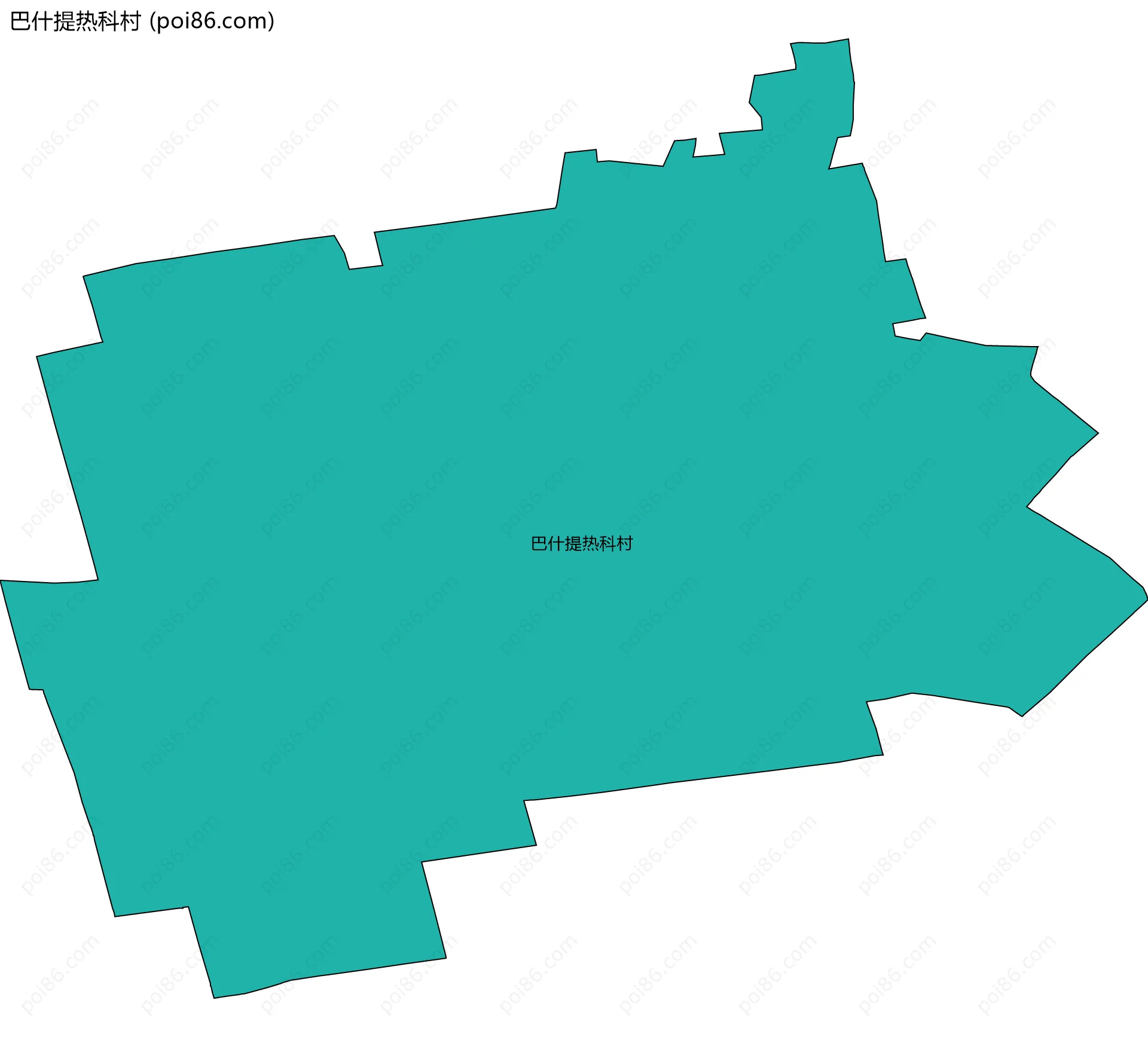 巴什提热科村边界地图