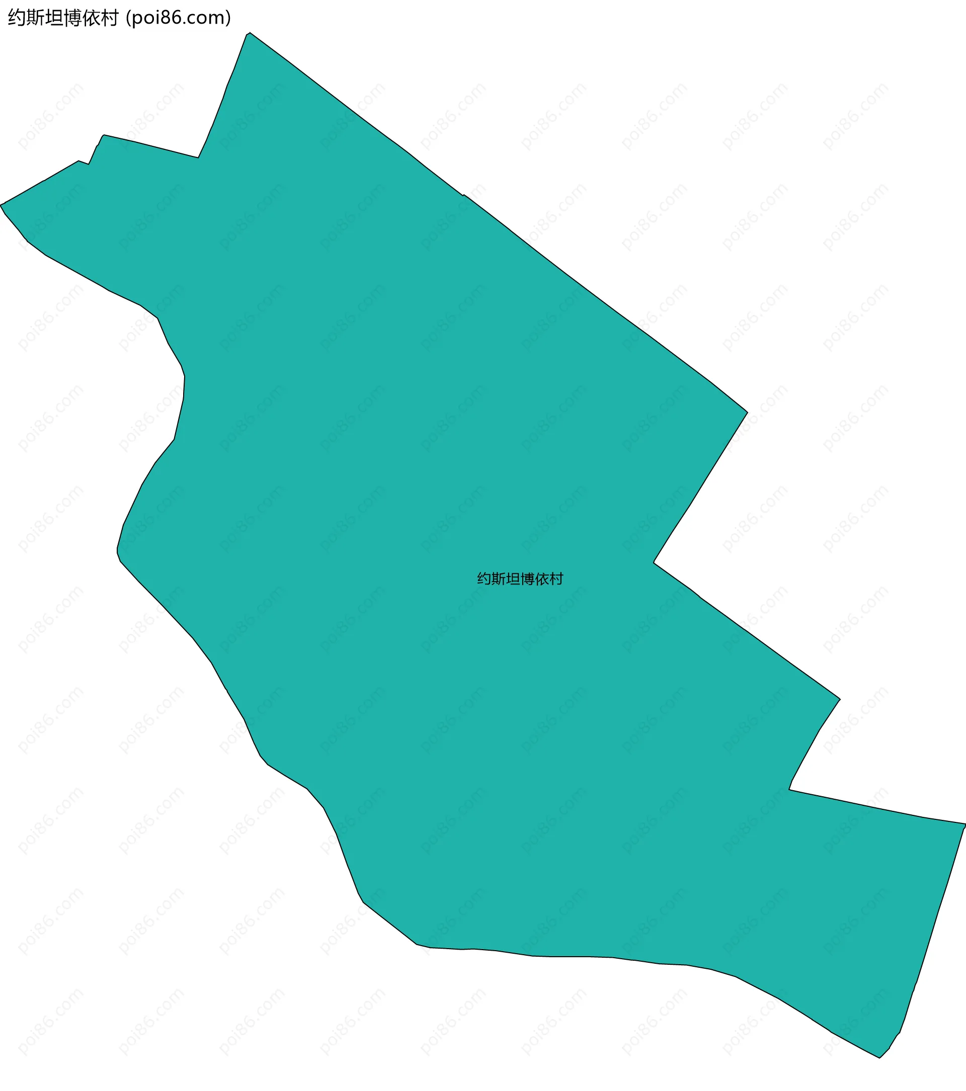 约斯坦博依村边界地图