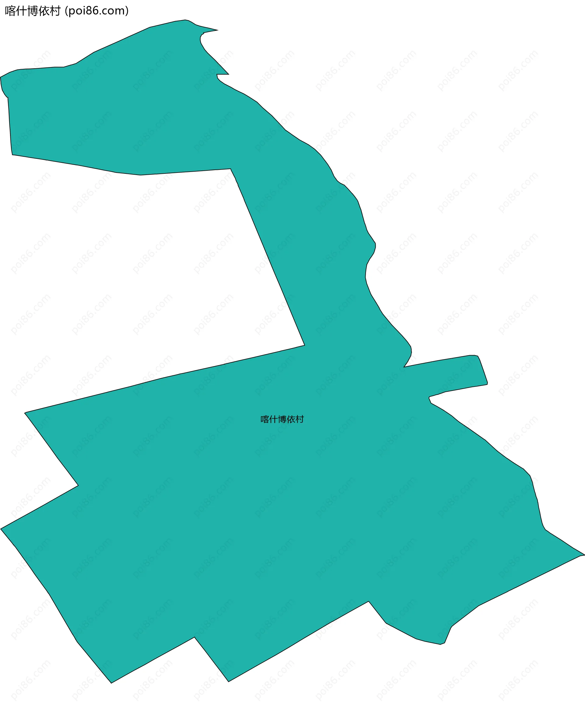 喀什博依村边界地图