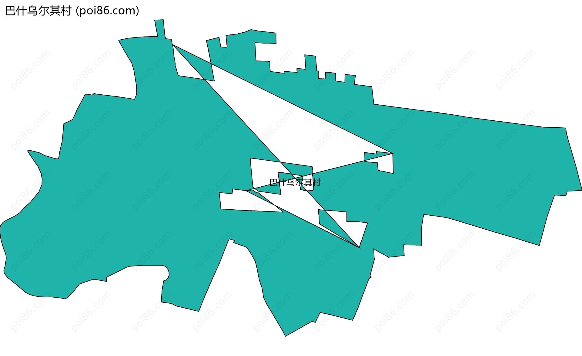 巴什乌尔其村边界地图