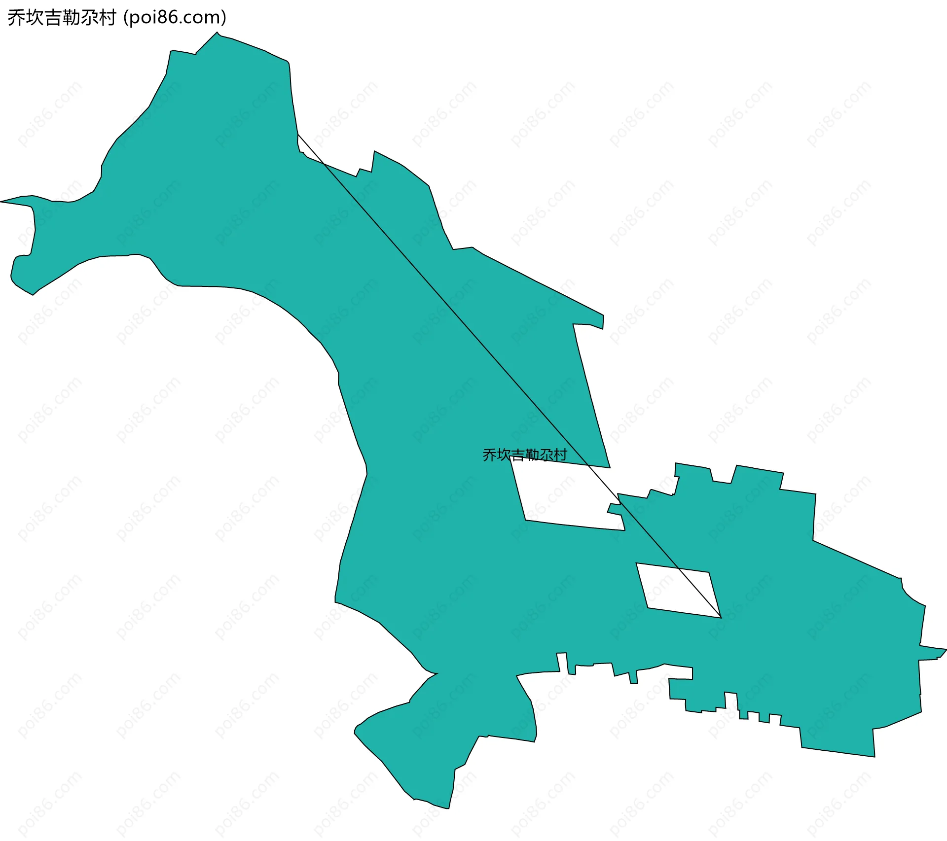 乔坎吉勒尕村边界地图