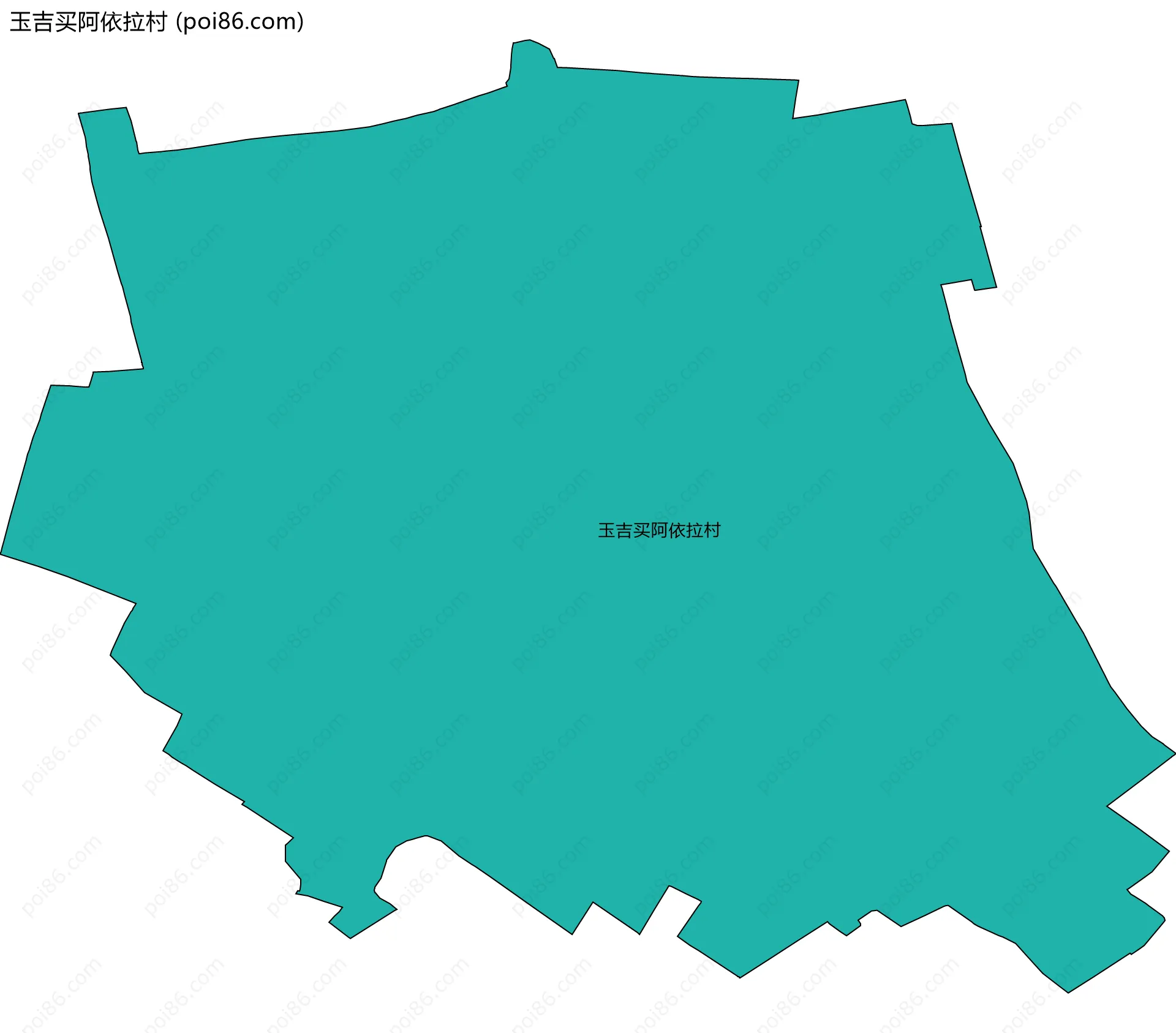 玉吉买阿依拉村边界地图