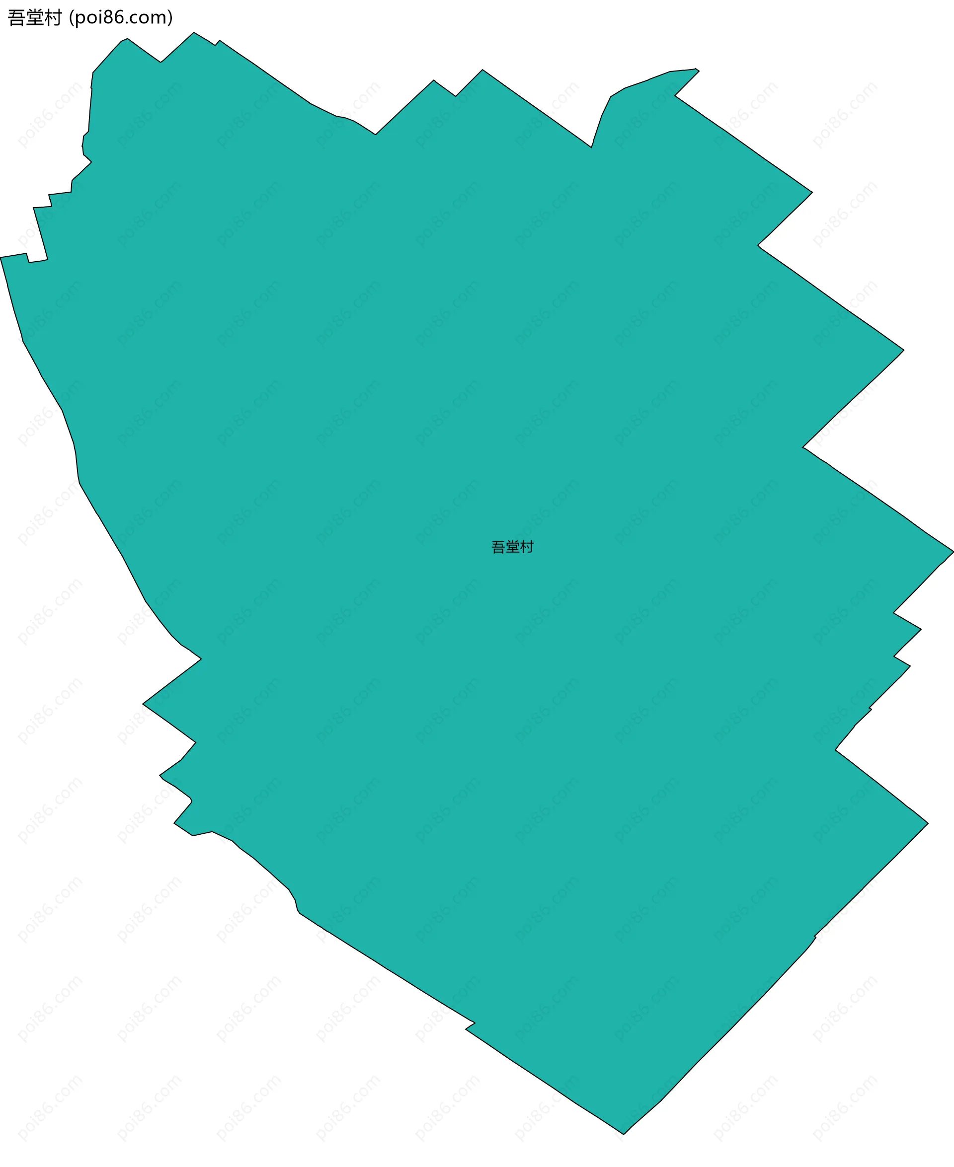 吾堂村边界地图