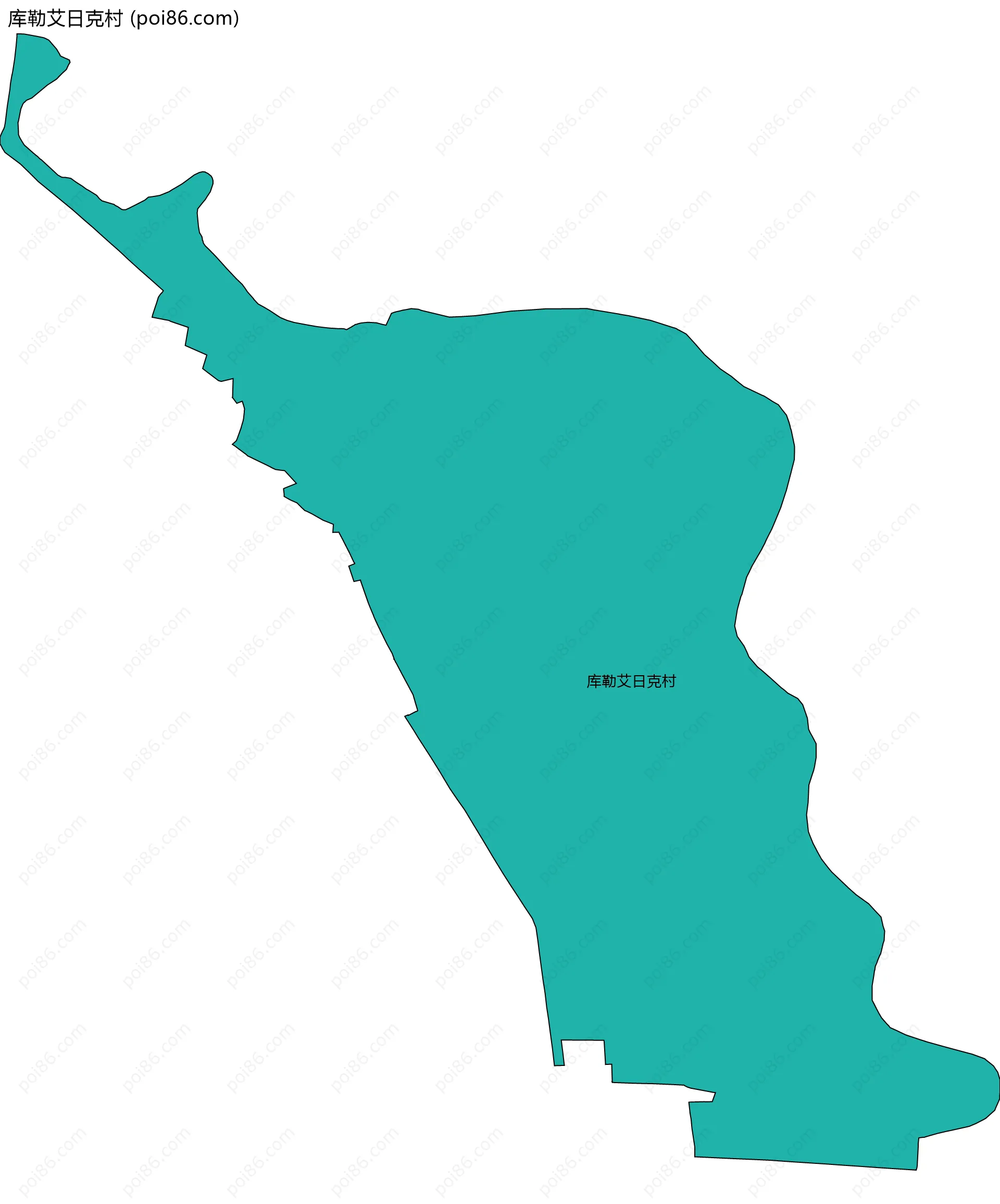 库勒艾日克村边界地图