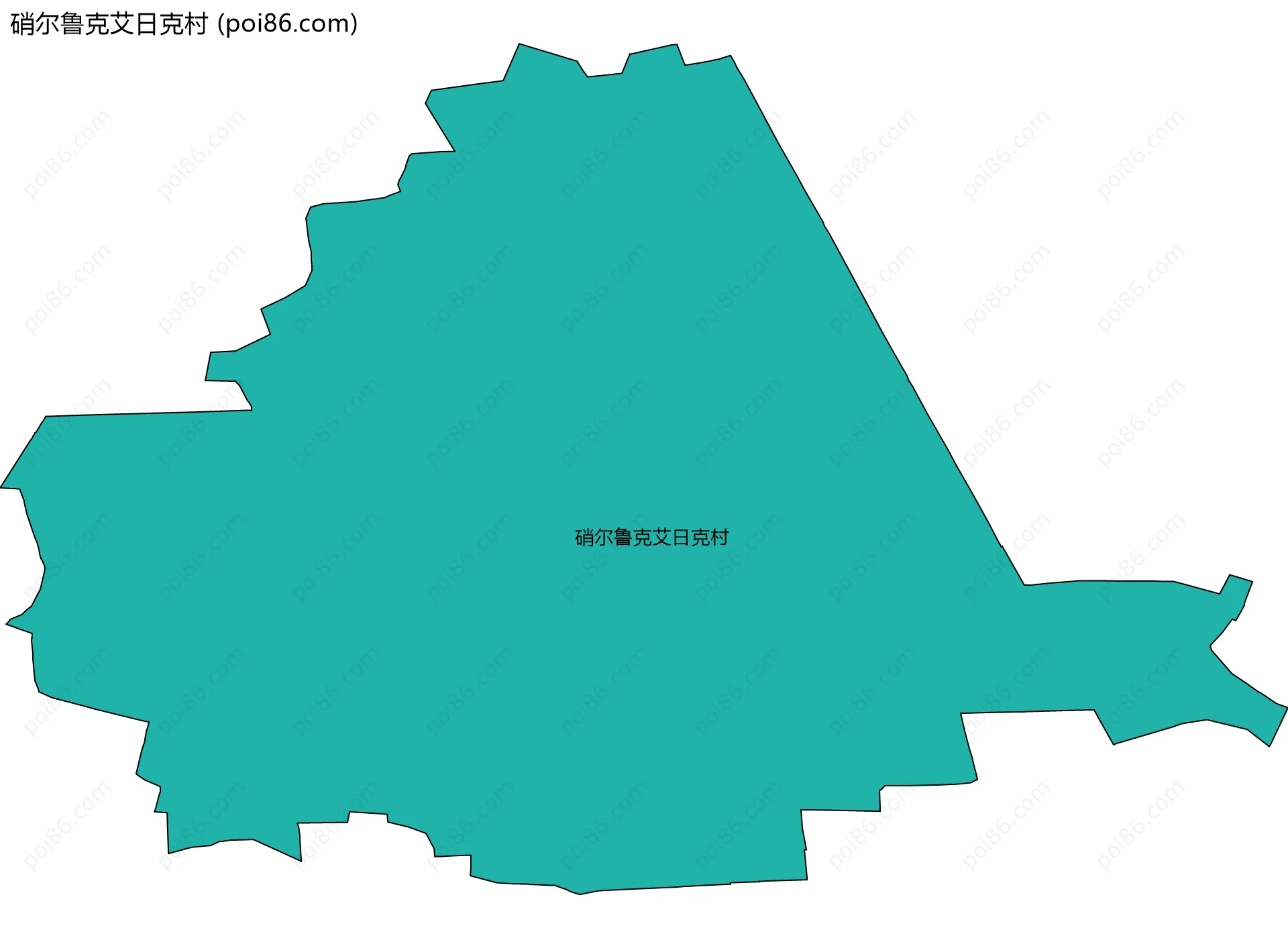 硝尔鲁克艾日克村边界地图