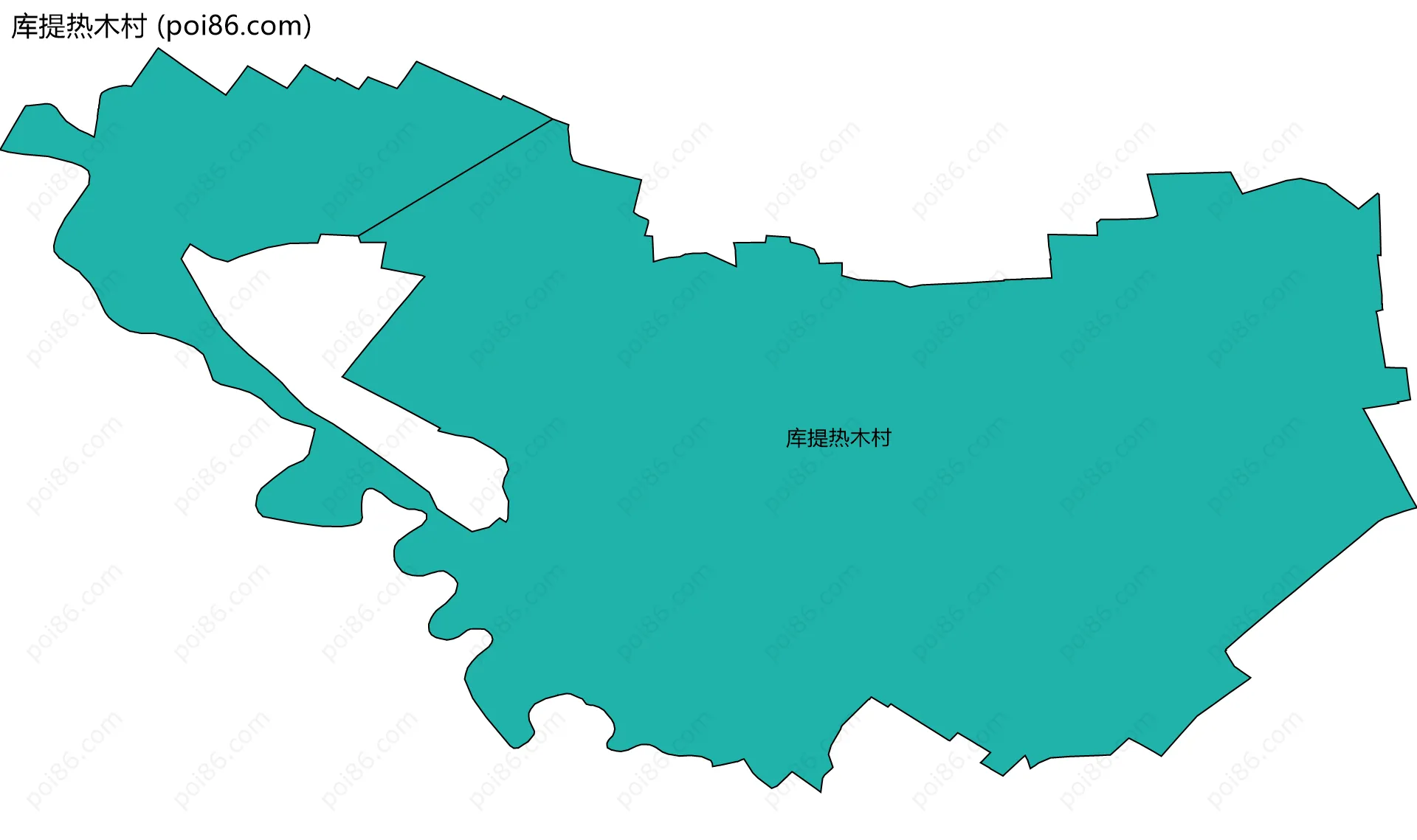 库提热木村边界地图