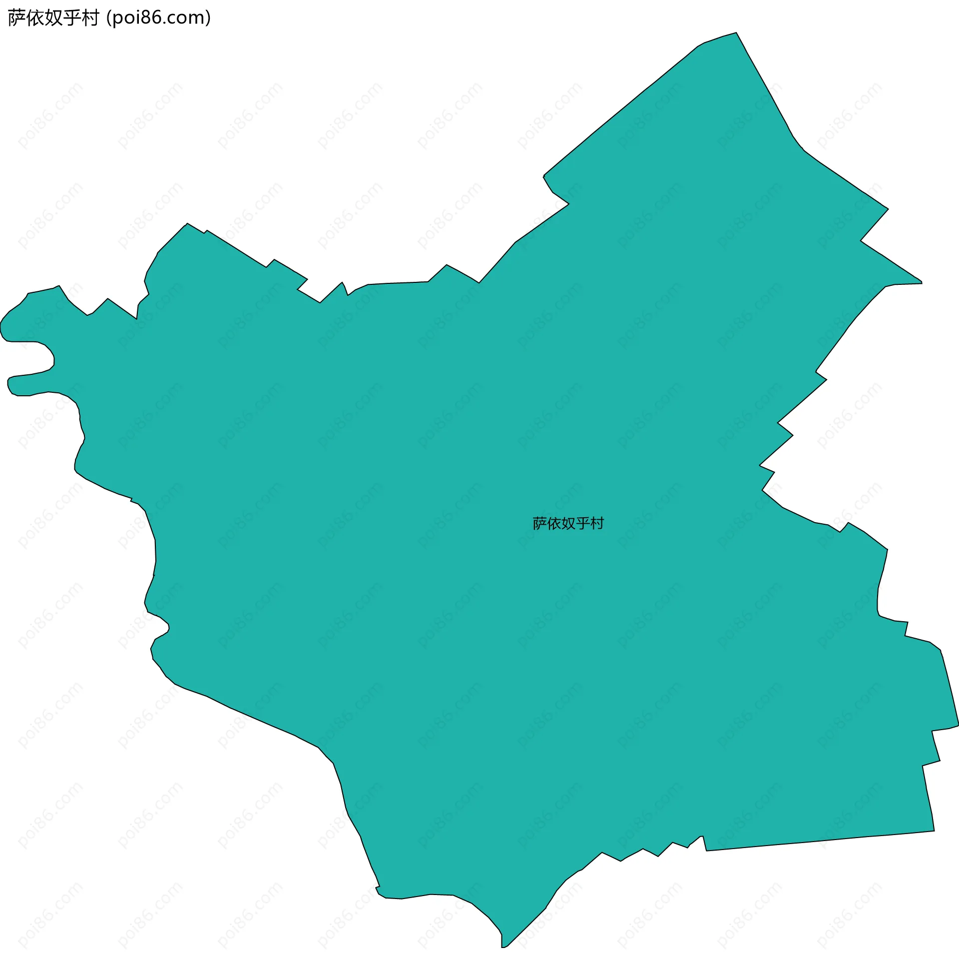 萨依奴乎村边界地图