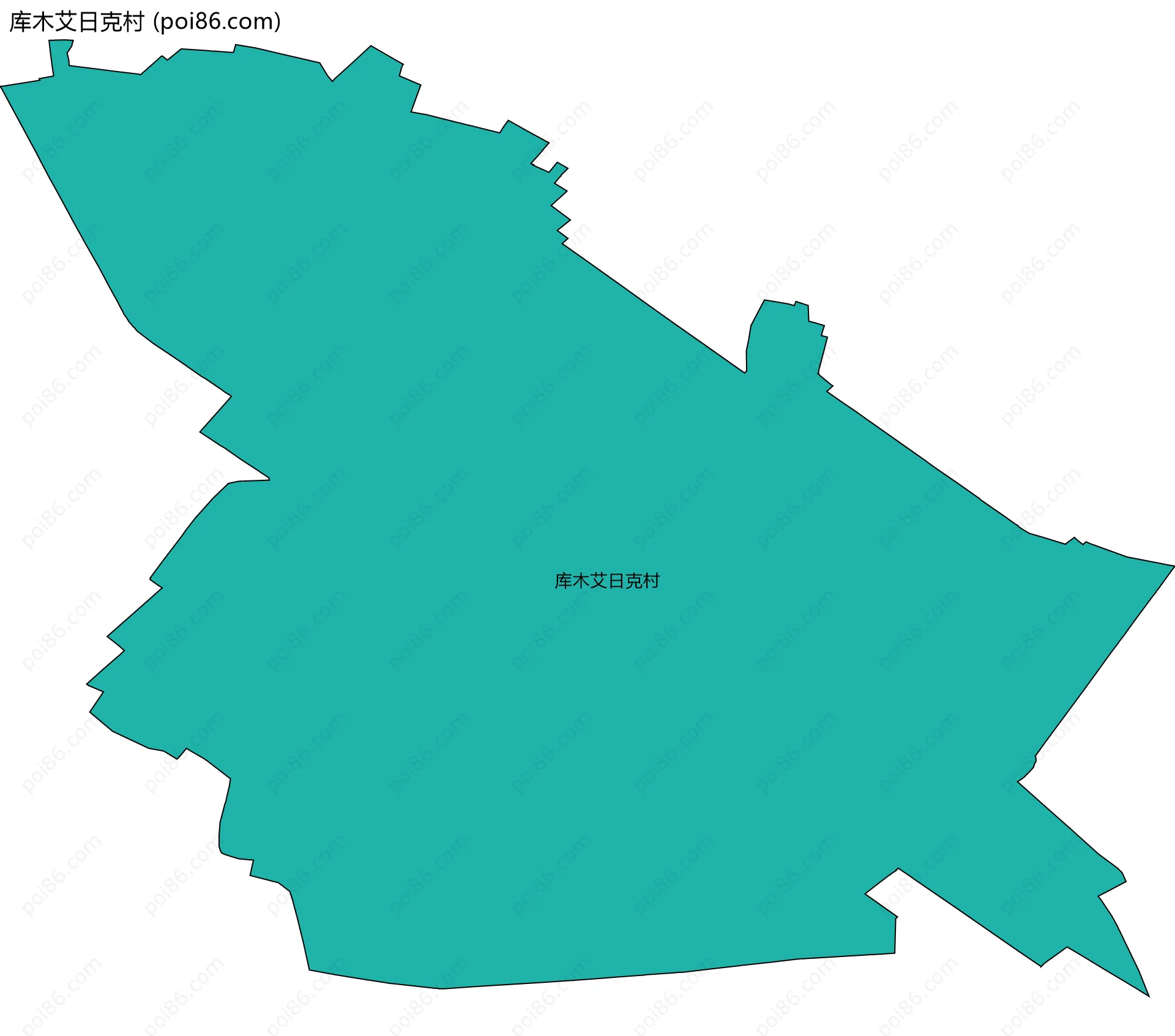 库木艾日克村边界地图