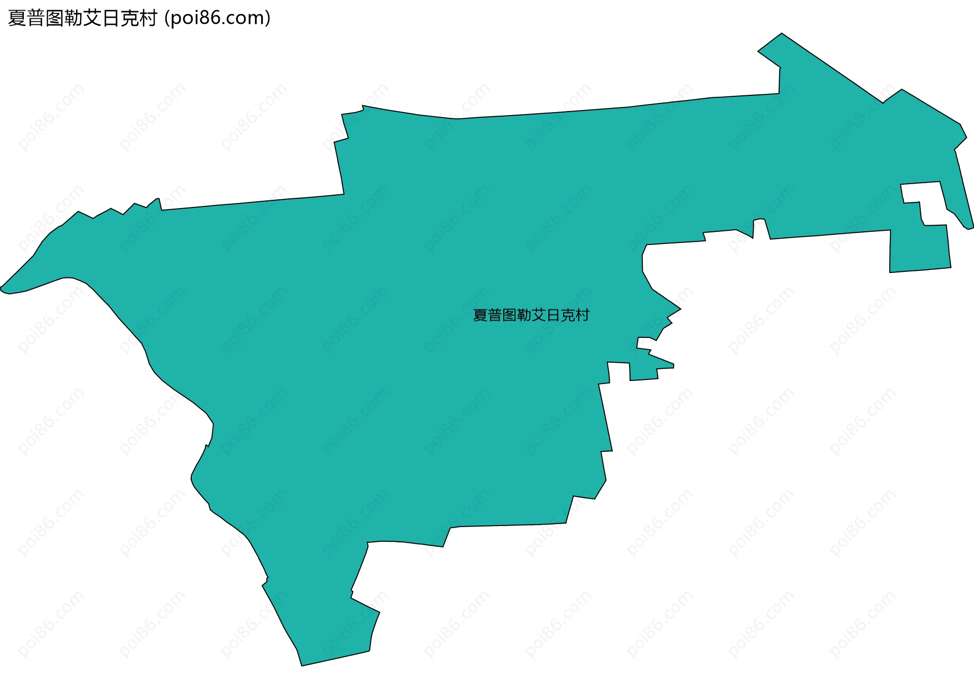 夏普图勒艾日克村边界地图