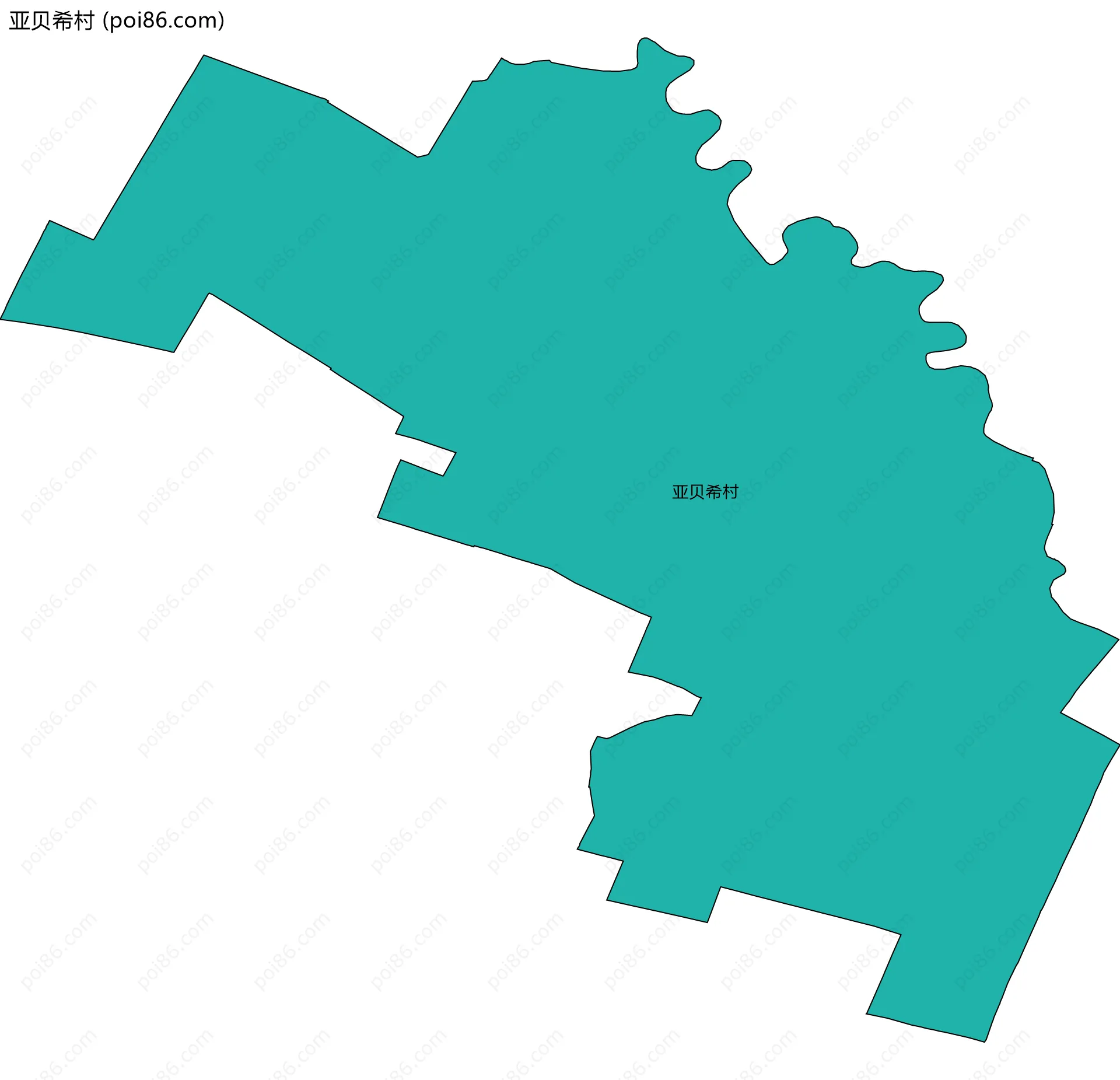 亚贝希村边界地图