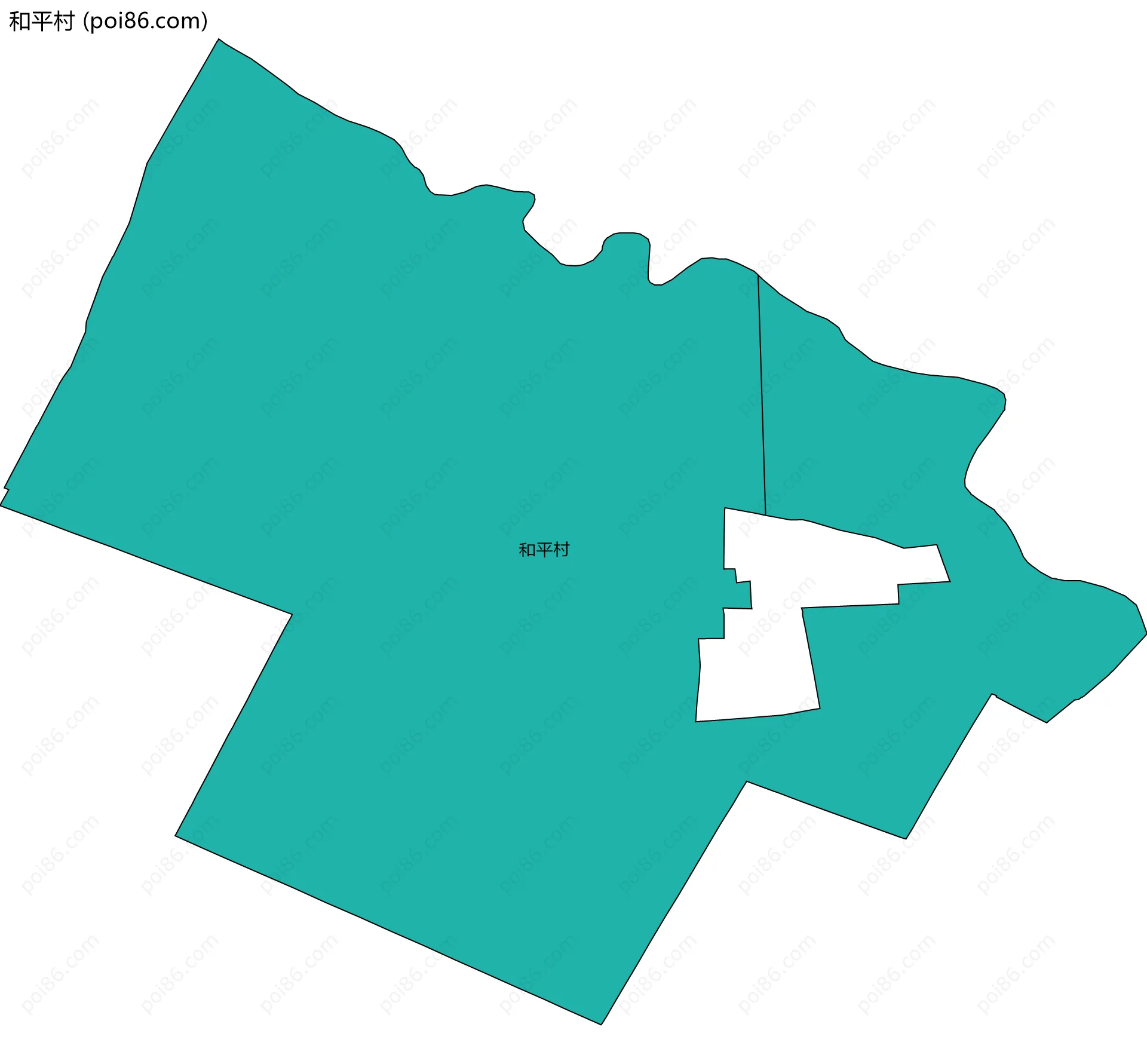 和平村边界地图