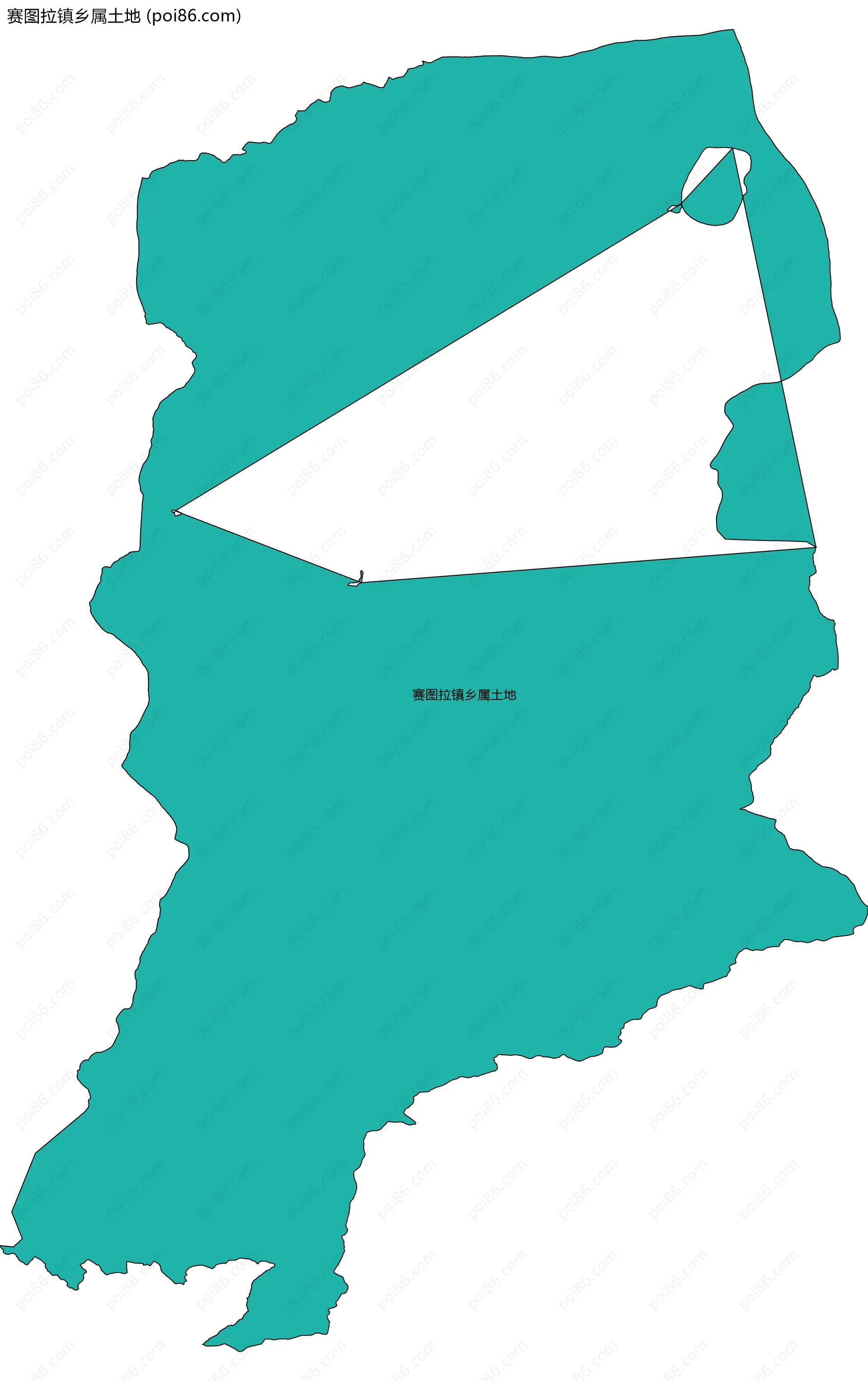 赛图拉镇乡属土地边界地图