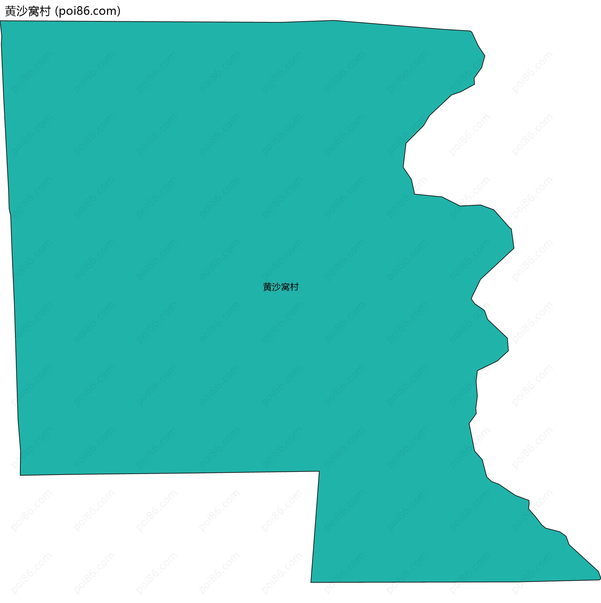 黄沙窝村边界地图