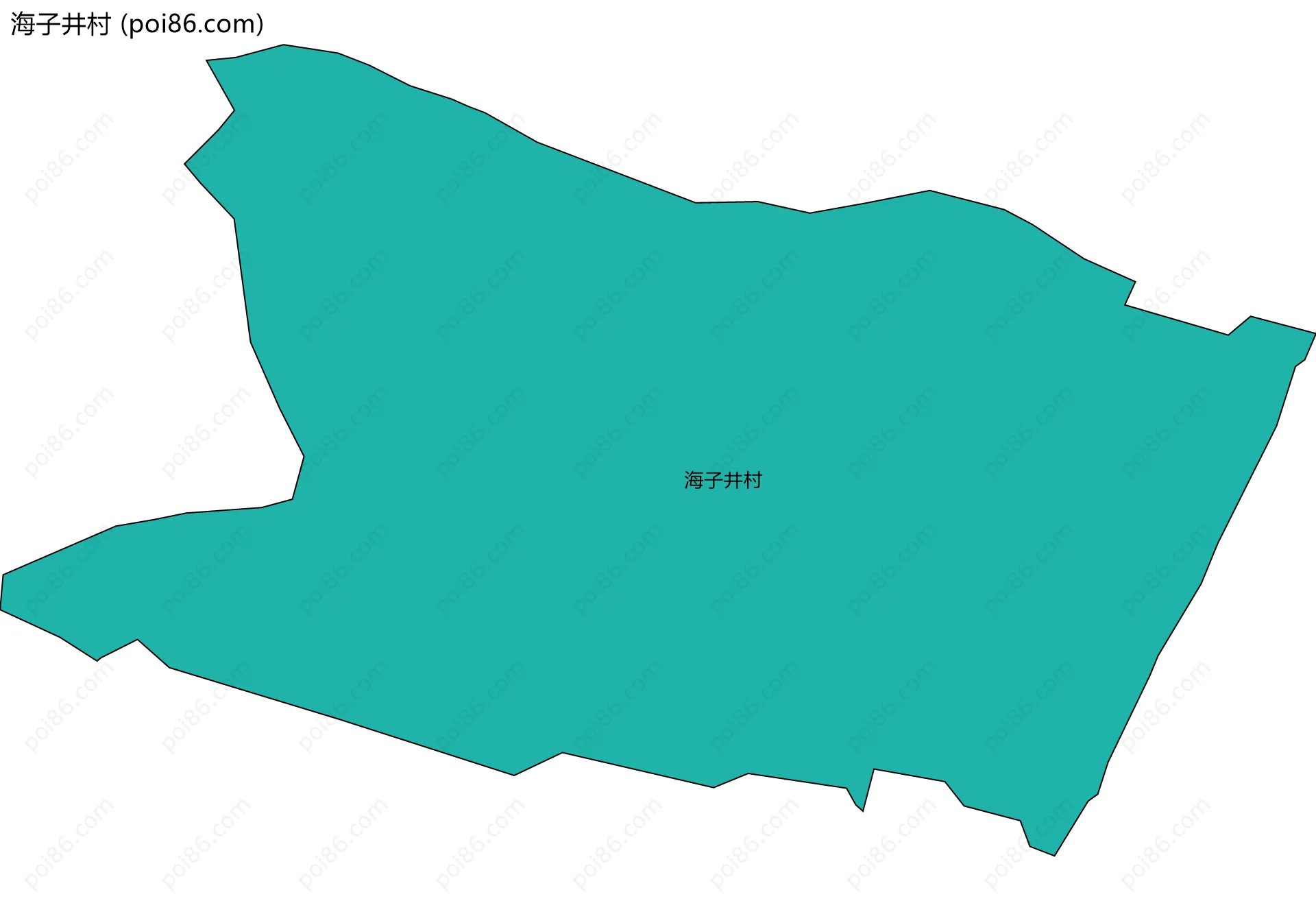 海子井村边界地图
