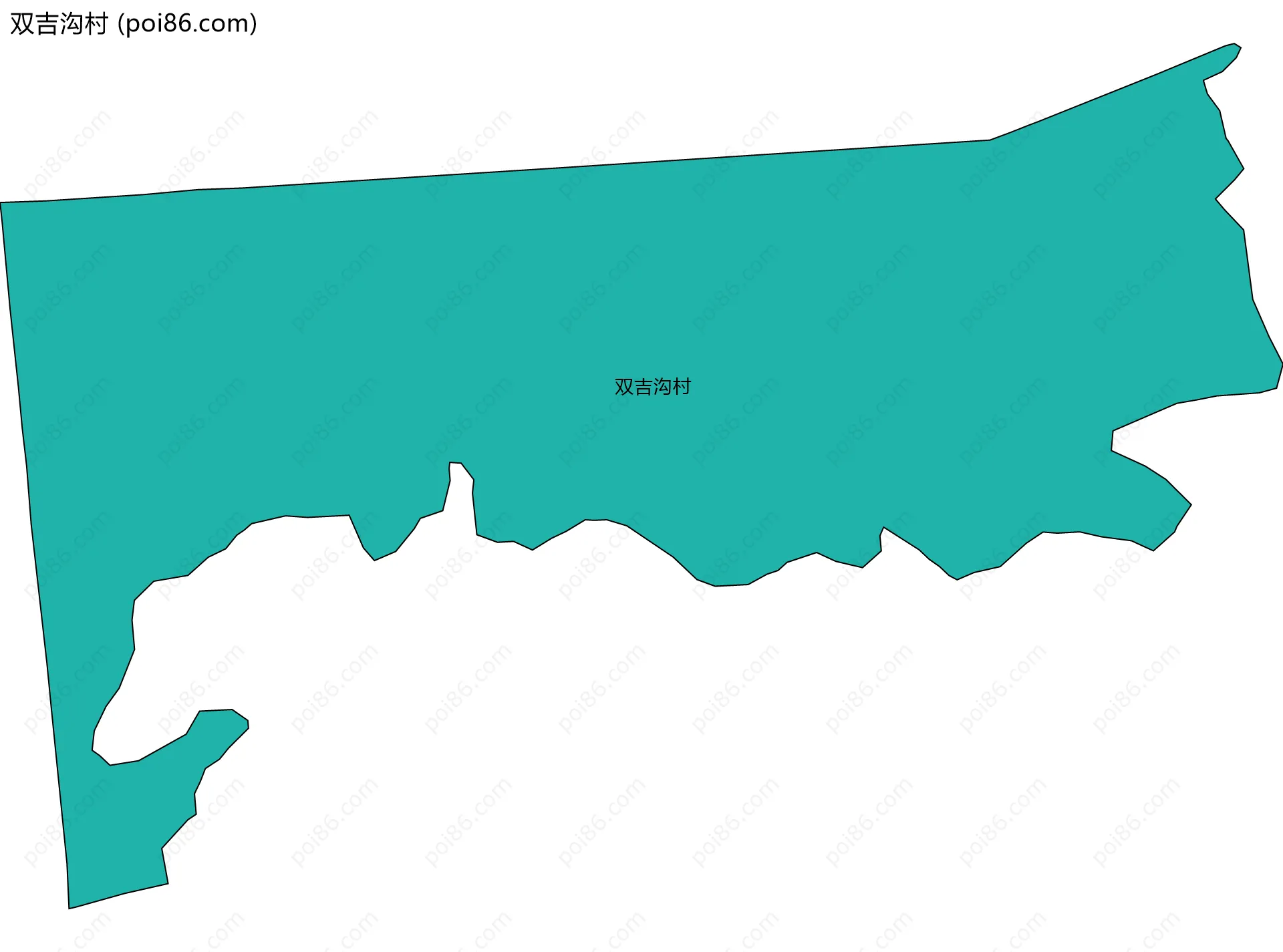 双吉沟村边界地图