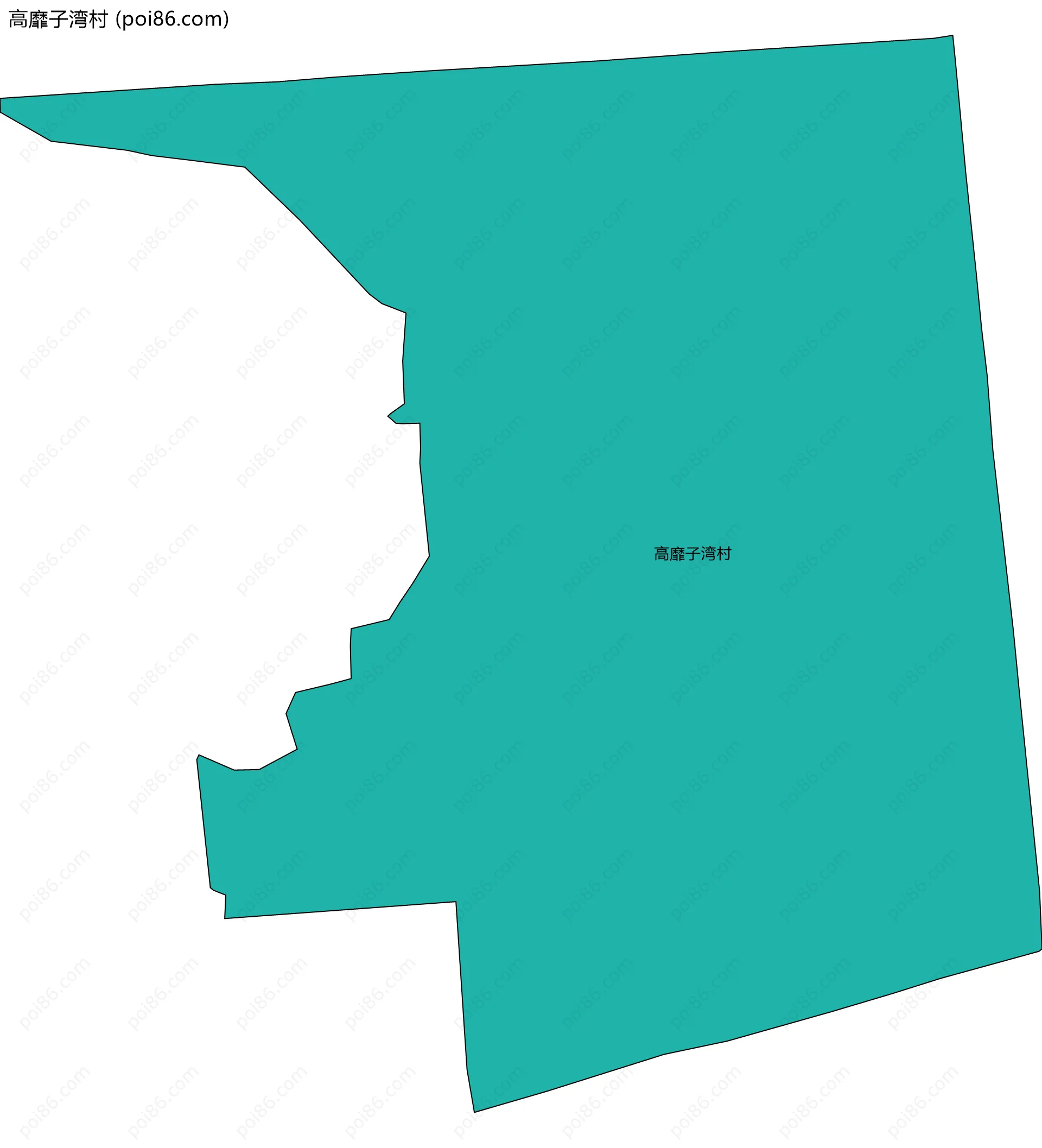 高靡子湾村边界地图