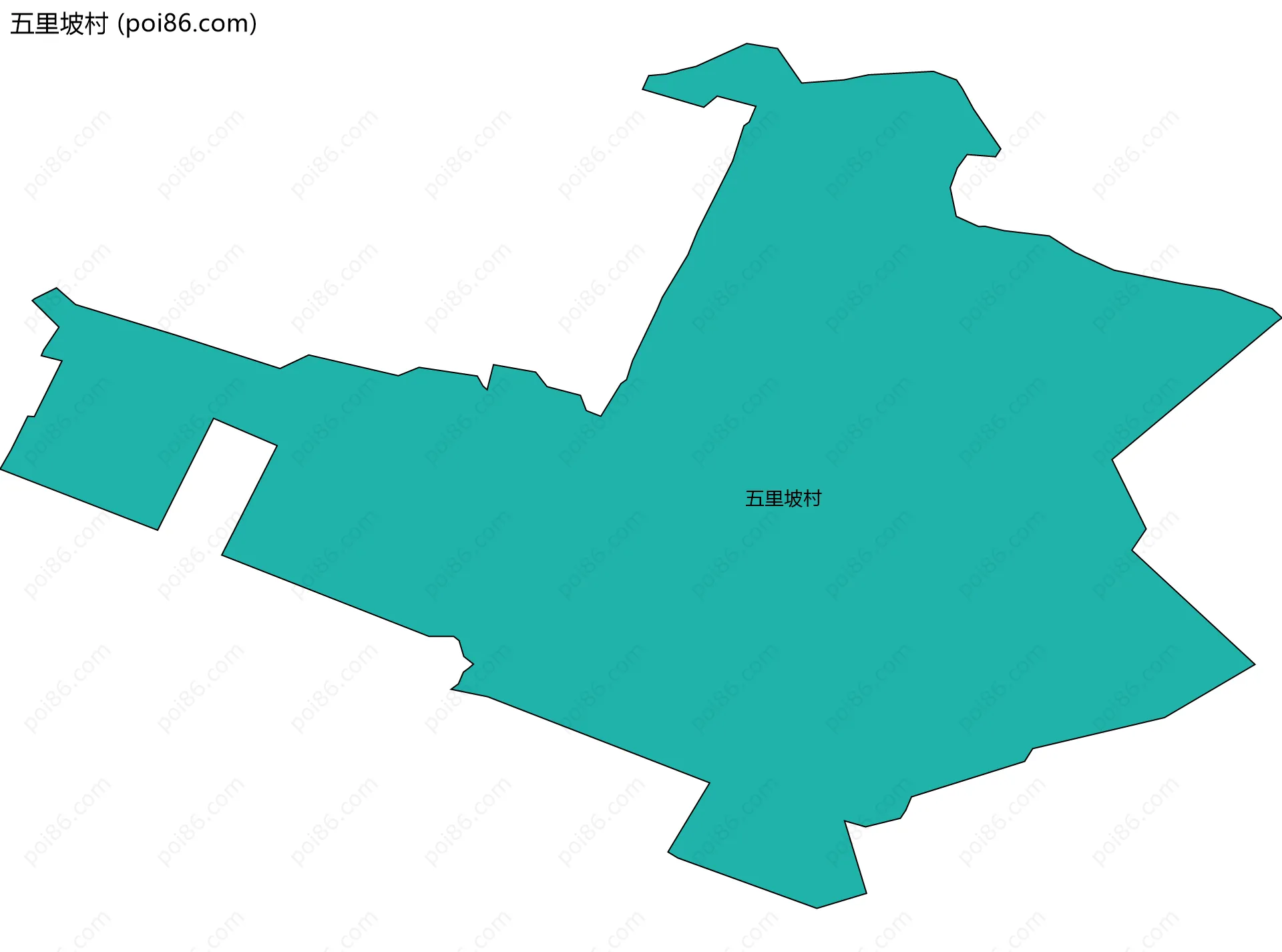 五里坡村边界地图