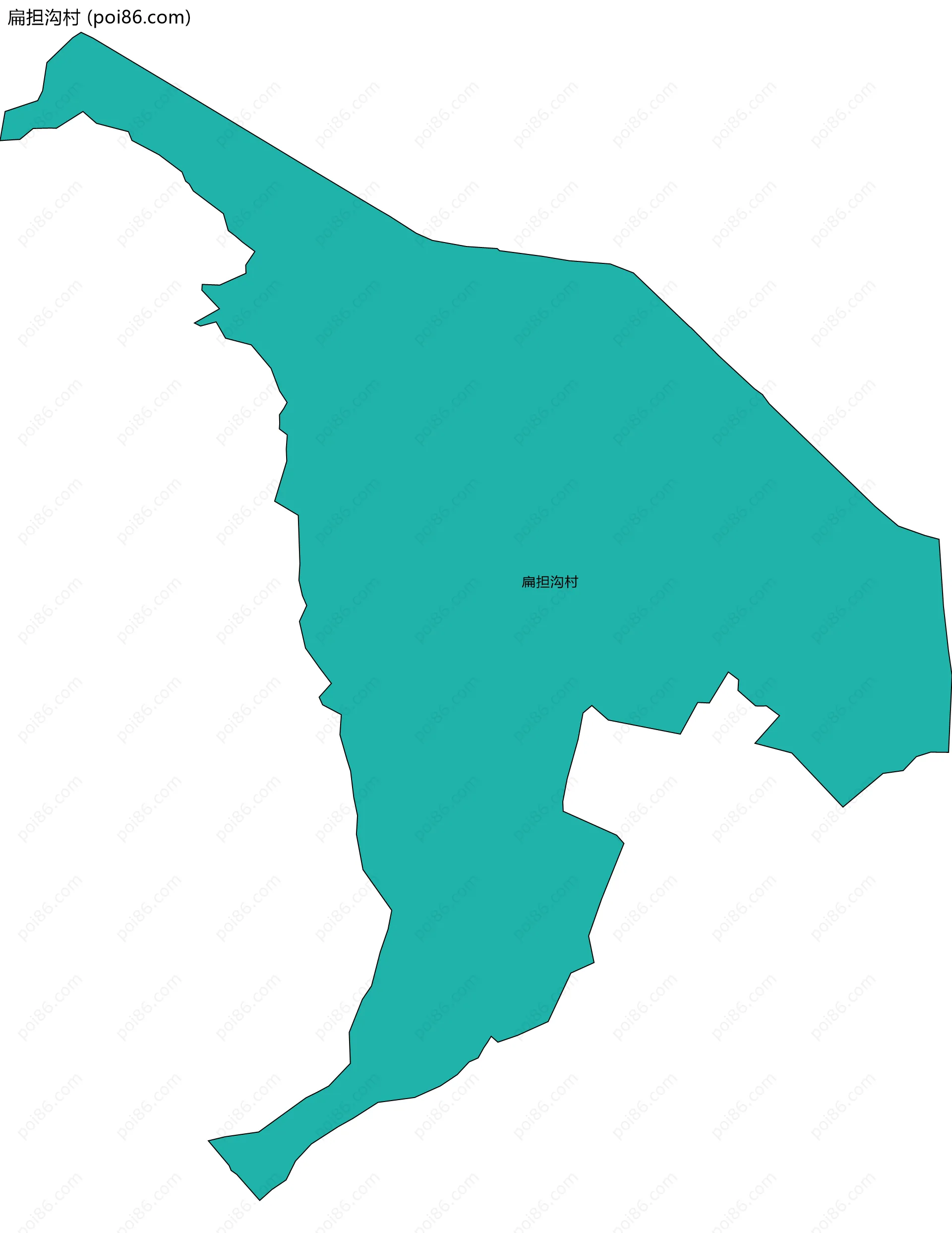 扁担沟村边界地图